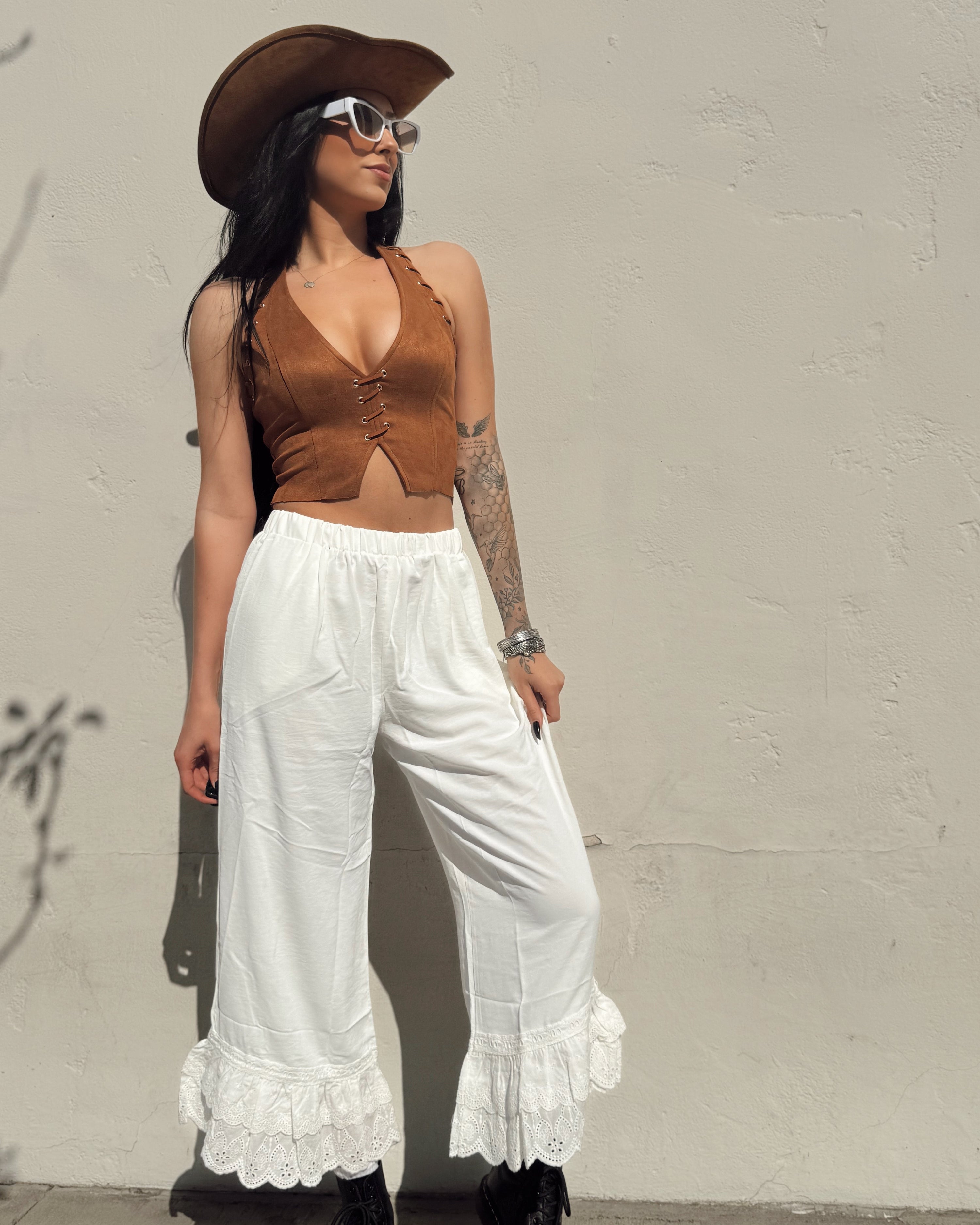 Eyelet Bloomer Pants