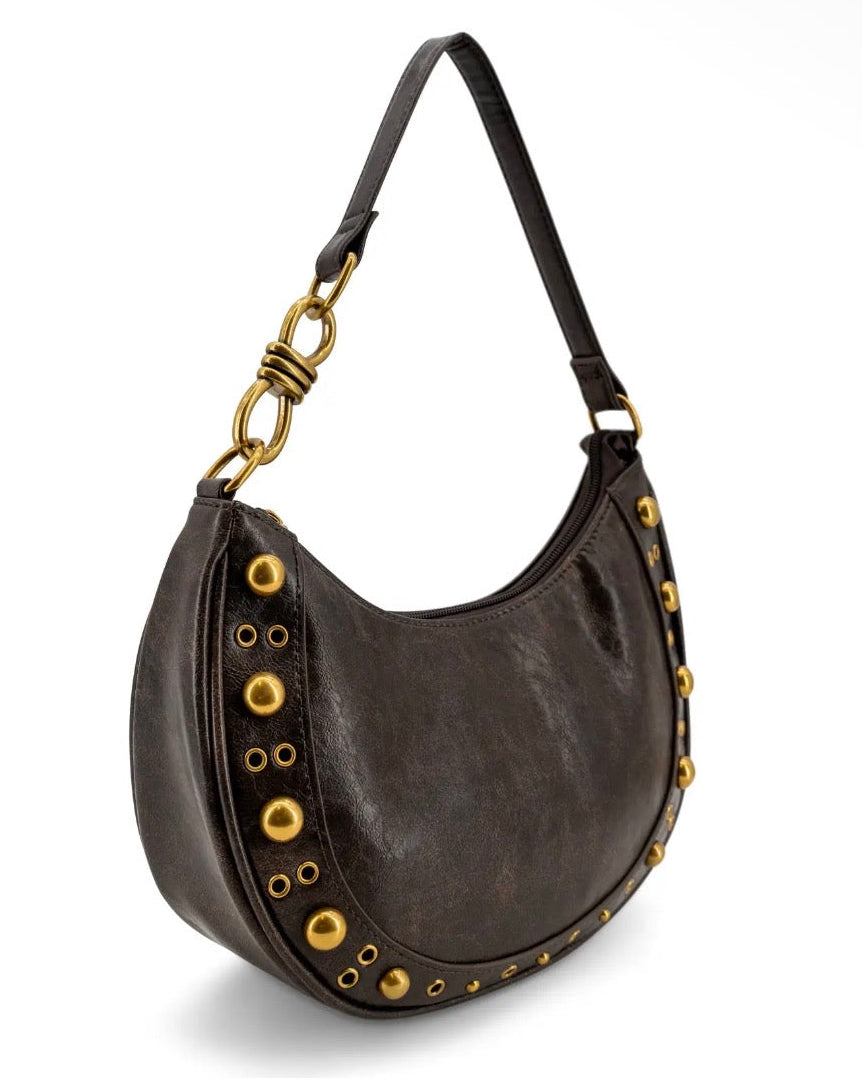 Dune Studded Crescent Bag
