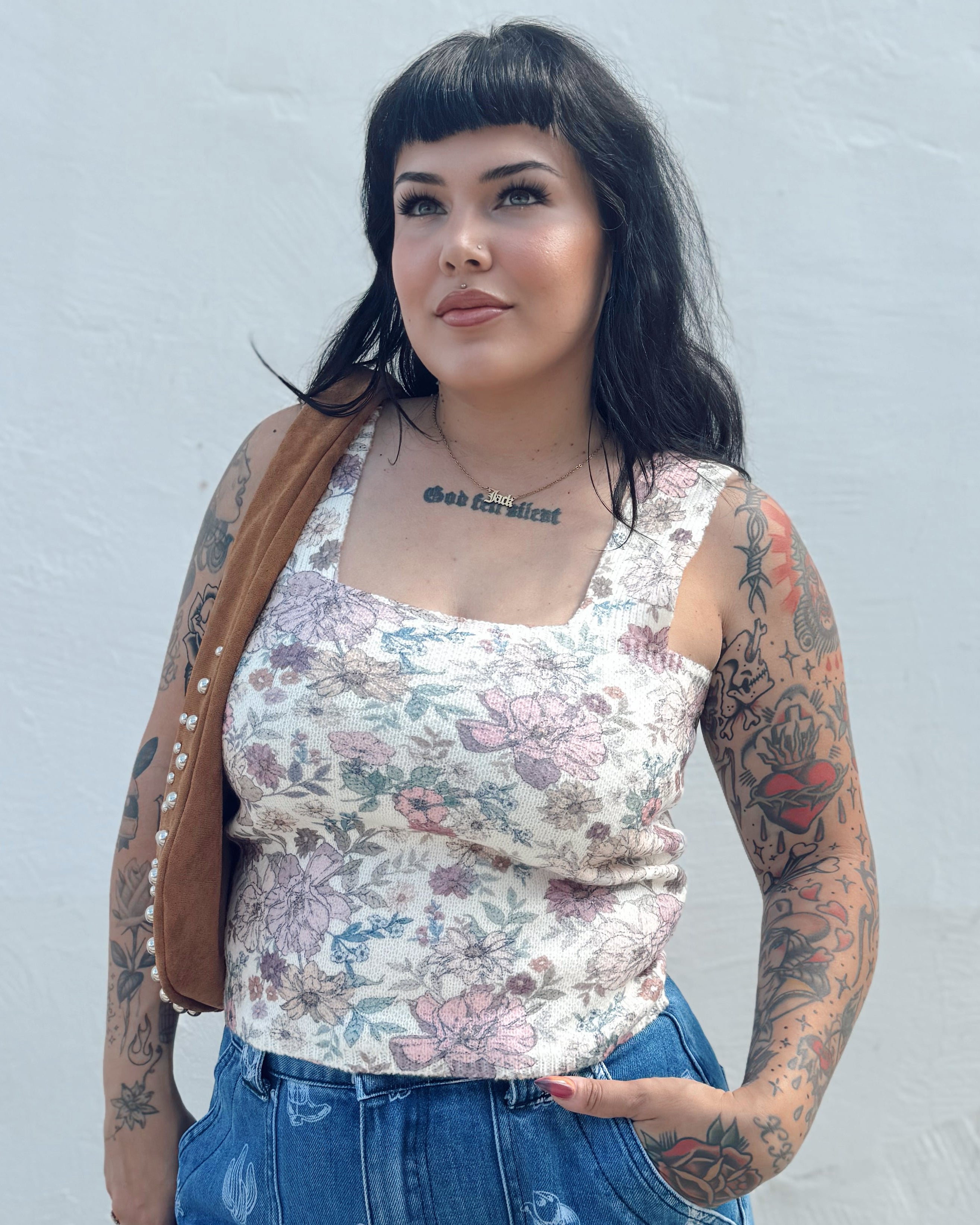 Knit Floral Tank