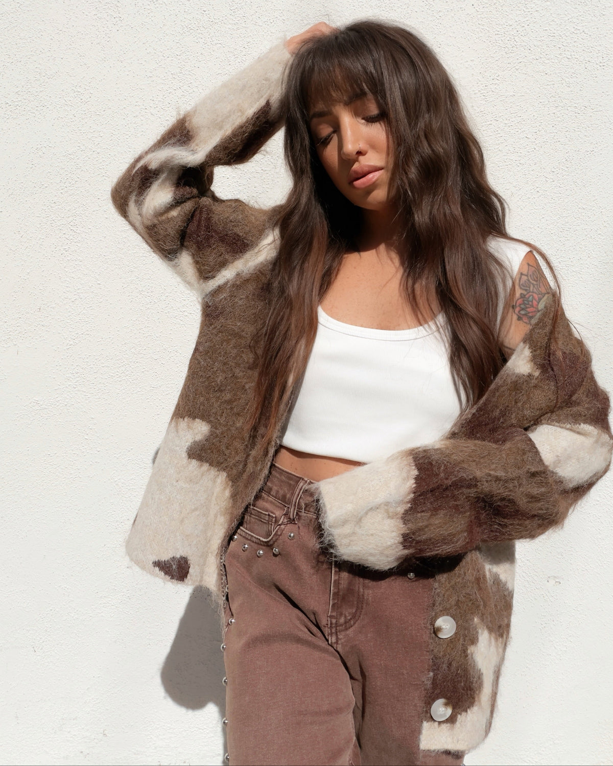 Cowhide Cardigan