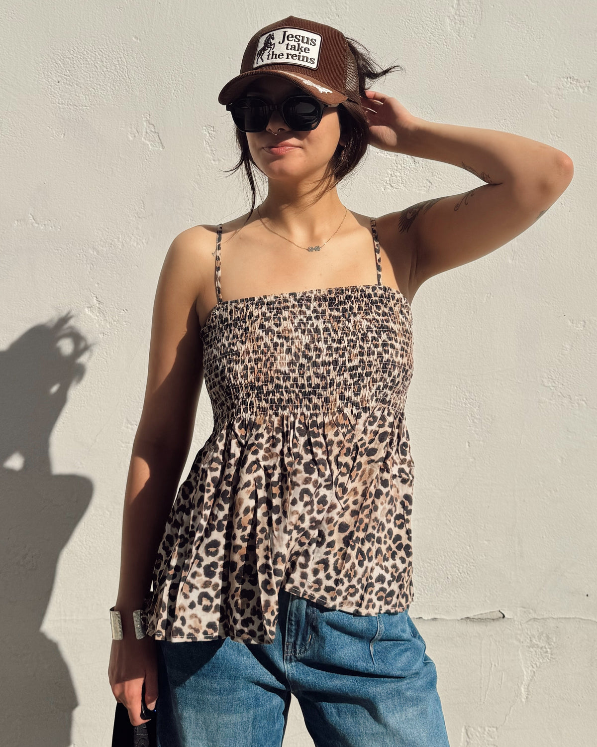 Leopard Babydoll Cami Tank