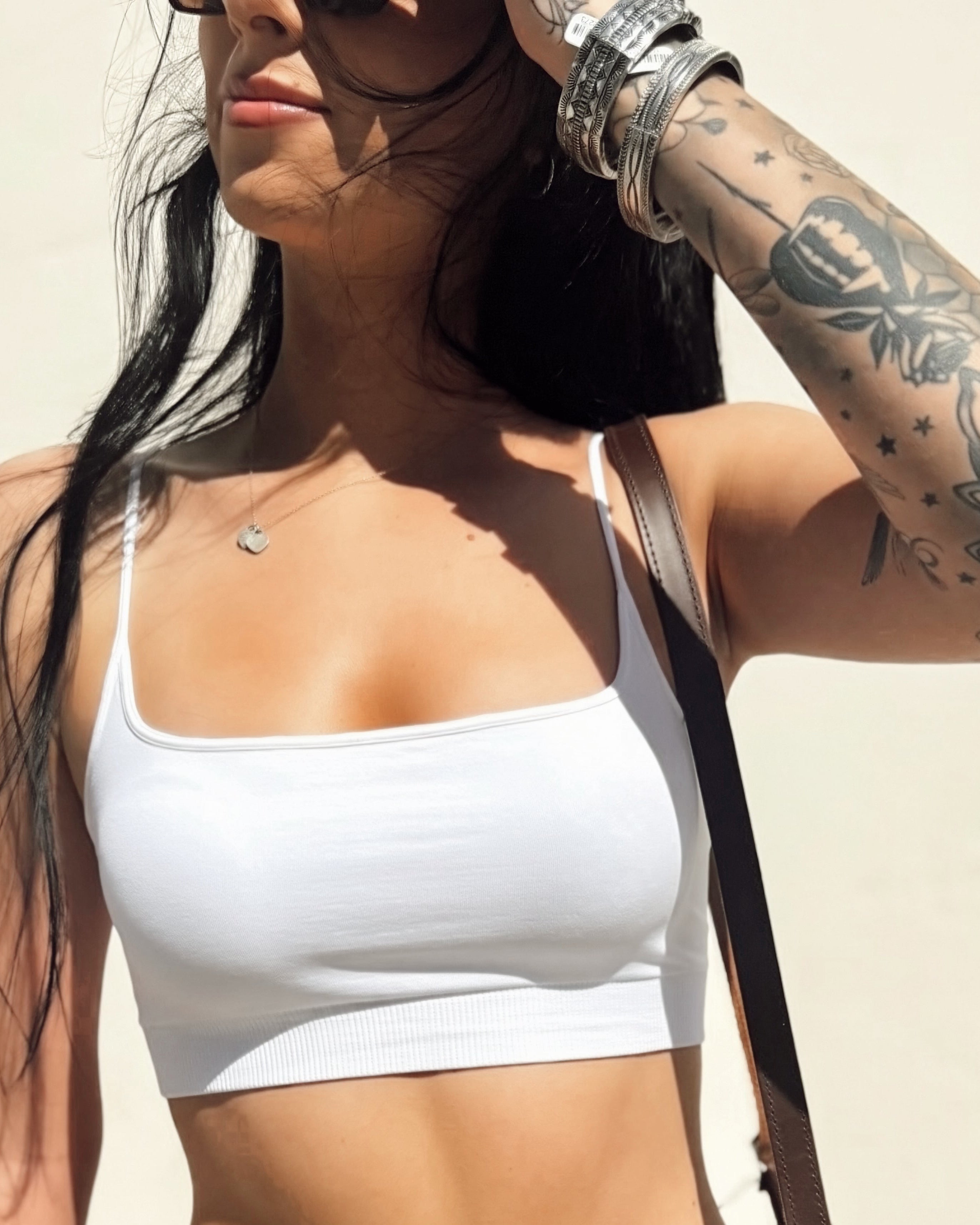 Crop Square Neck Tank