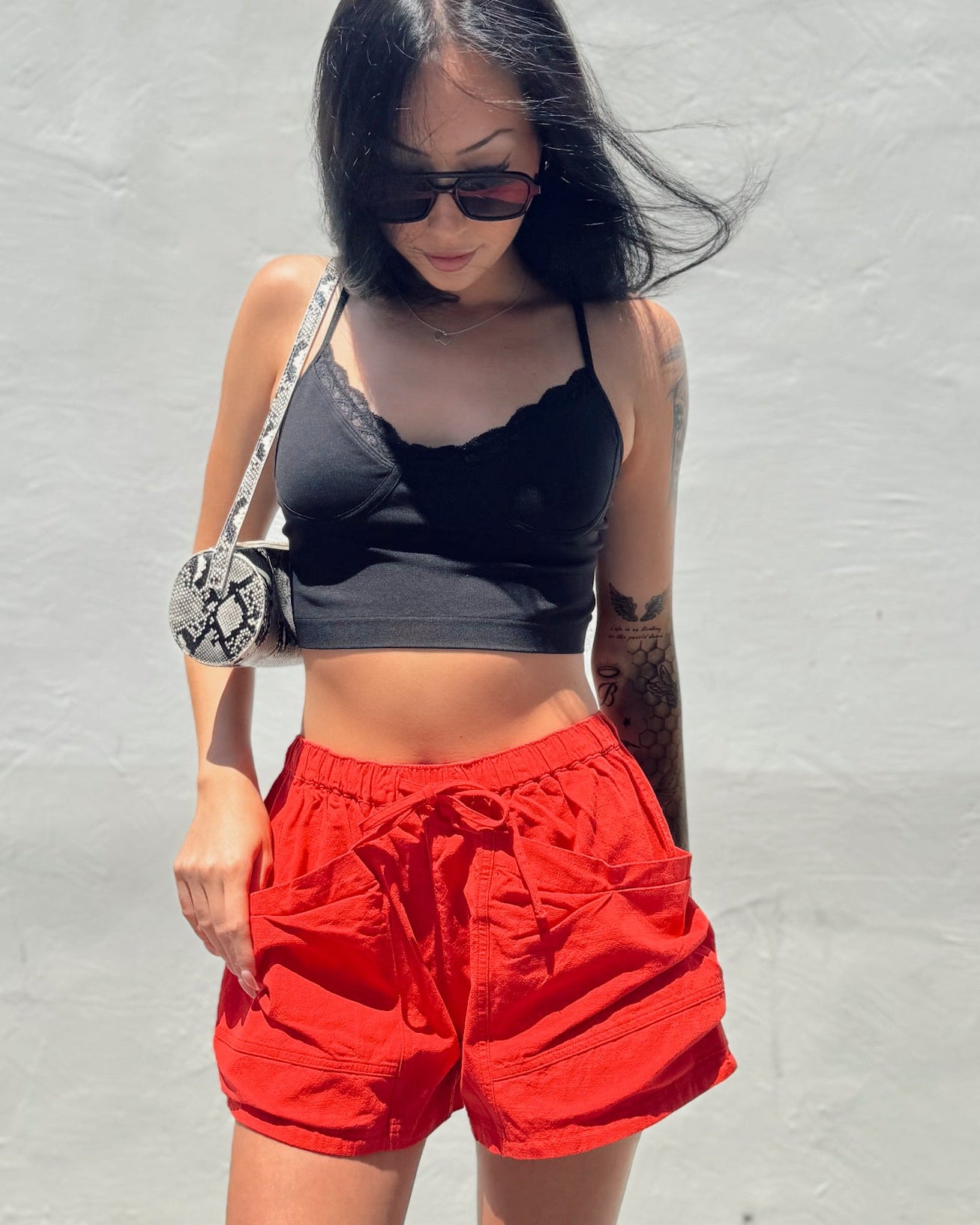 Utility Pocket Shorts - Red