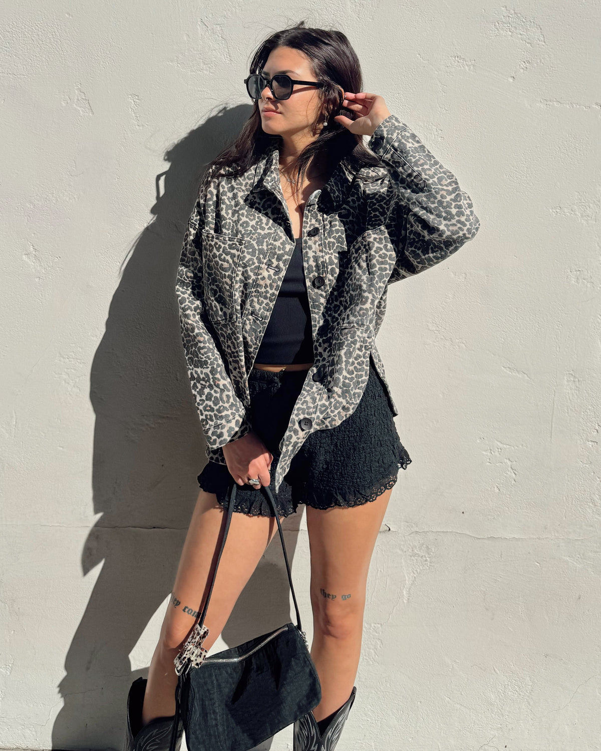 Leopard Denim Shacket