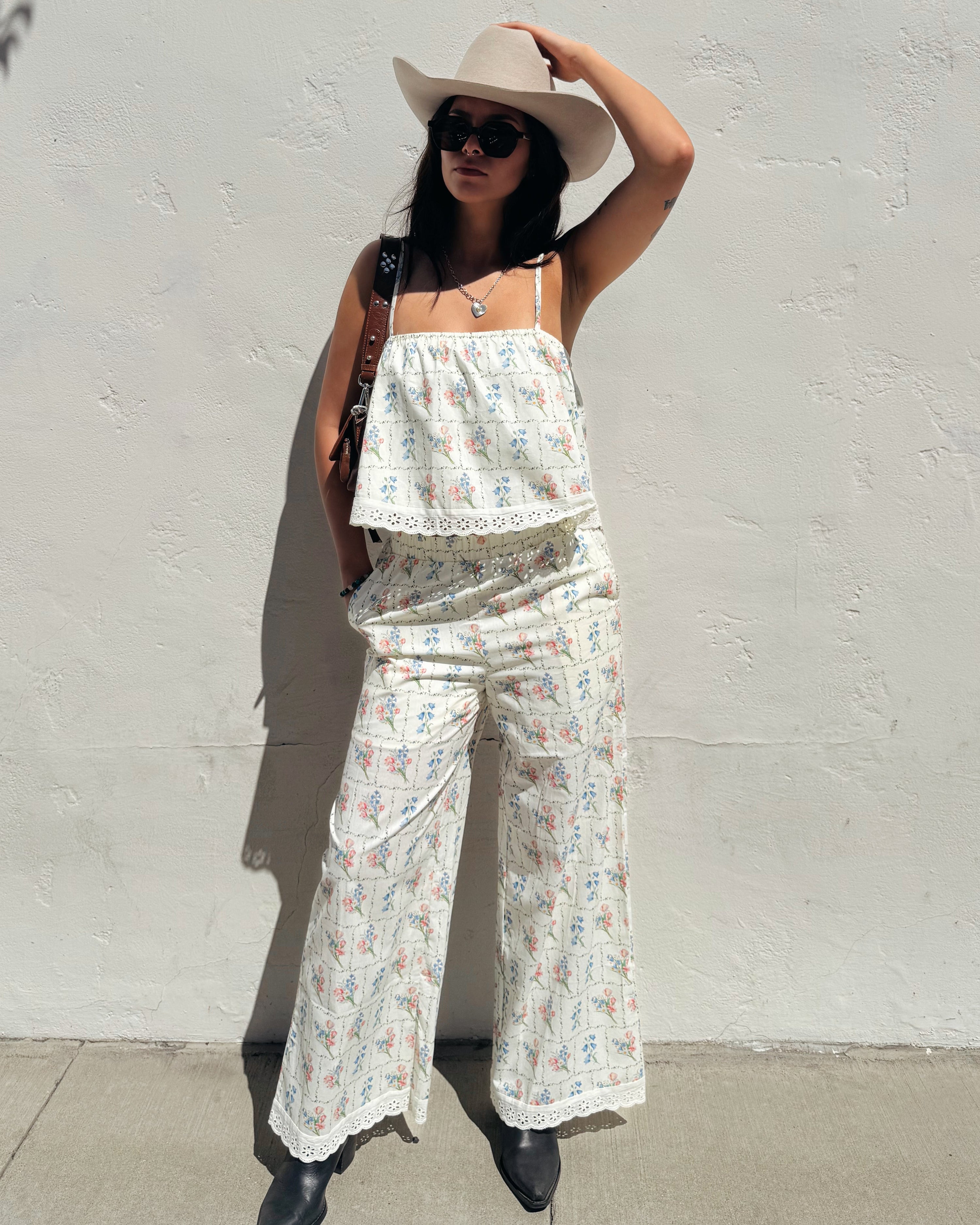 Flower Garden Cropped Cami Top