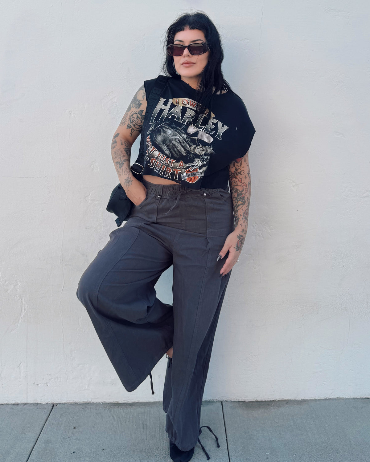 Wide Leg Barrel Pants