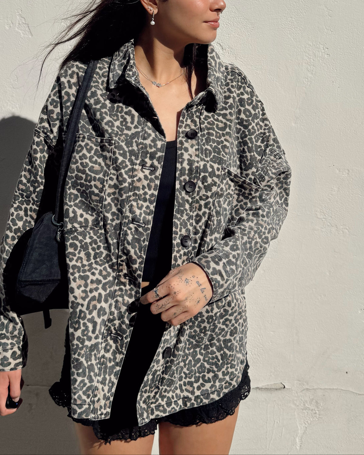 Leopard Denim Shacket