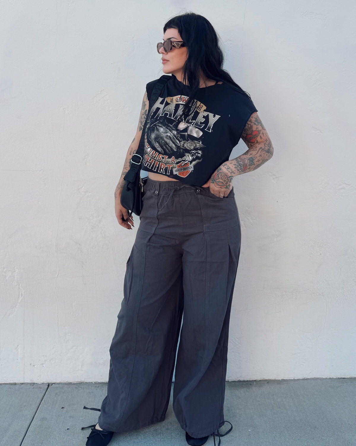 Wide Leg Barrel Pants