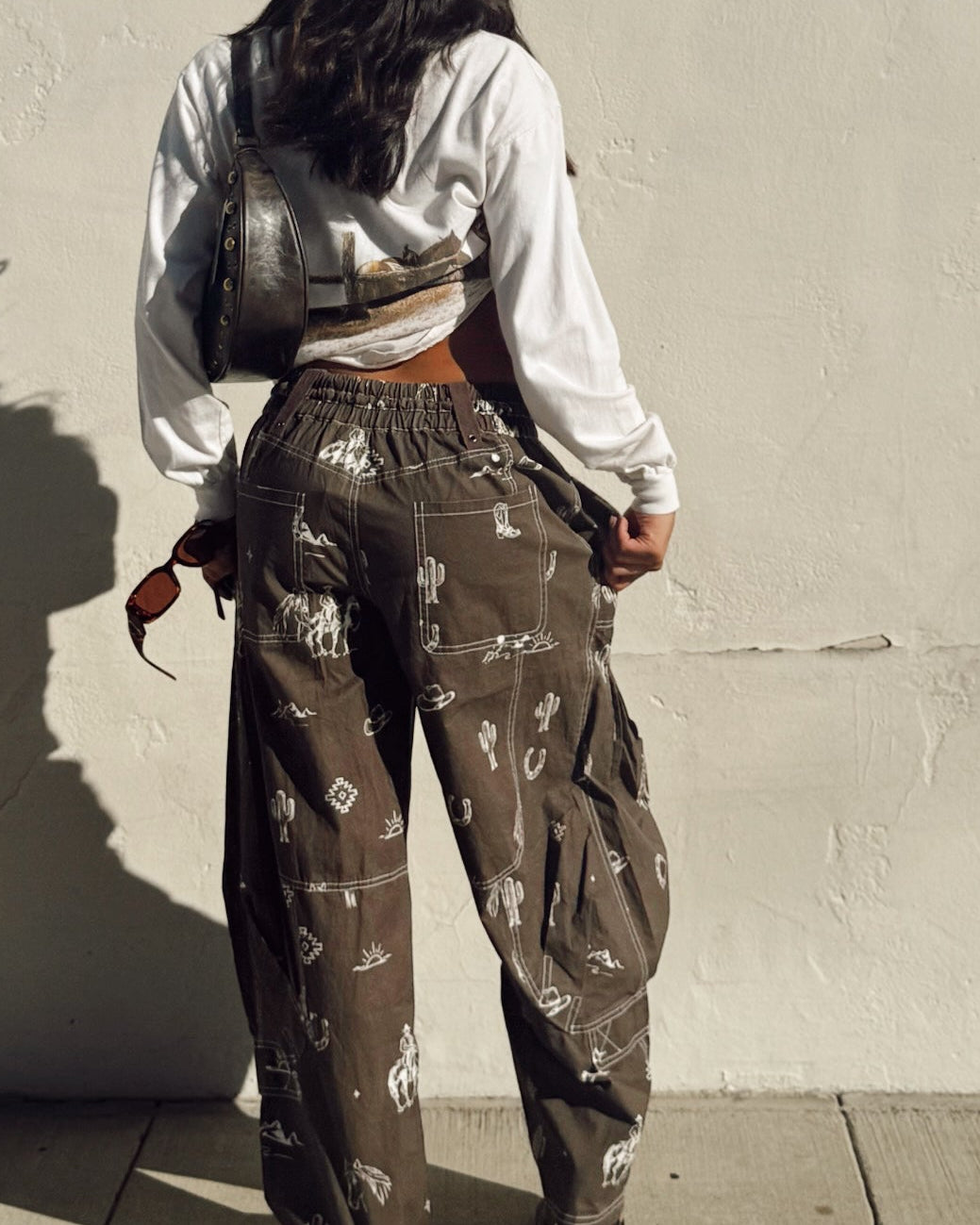 Western Barrel Pants - Burnout