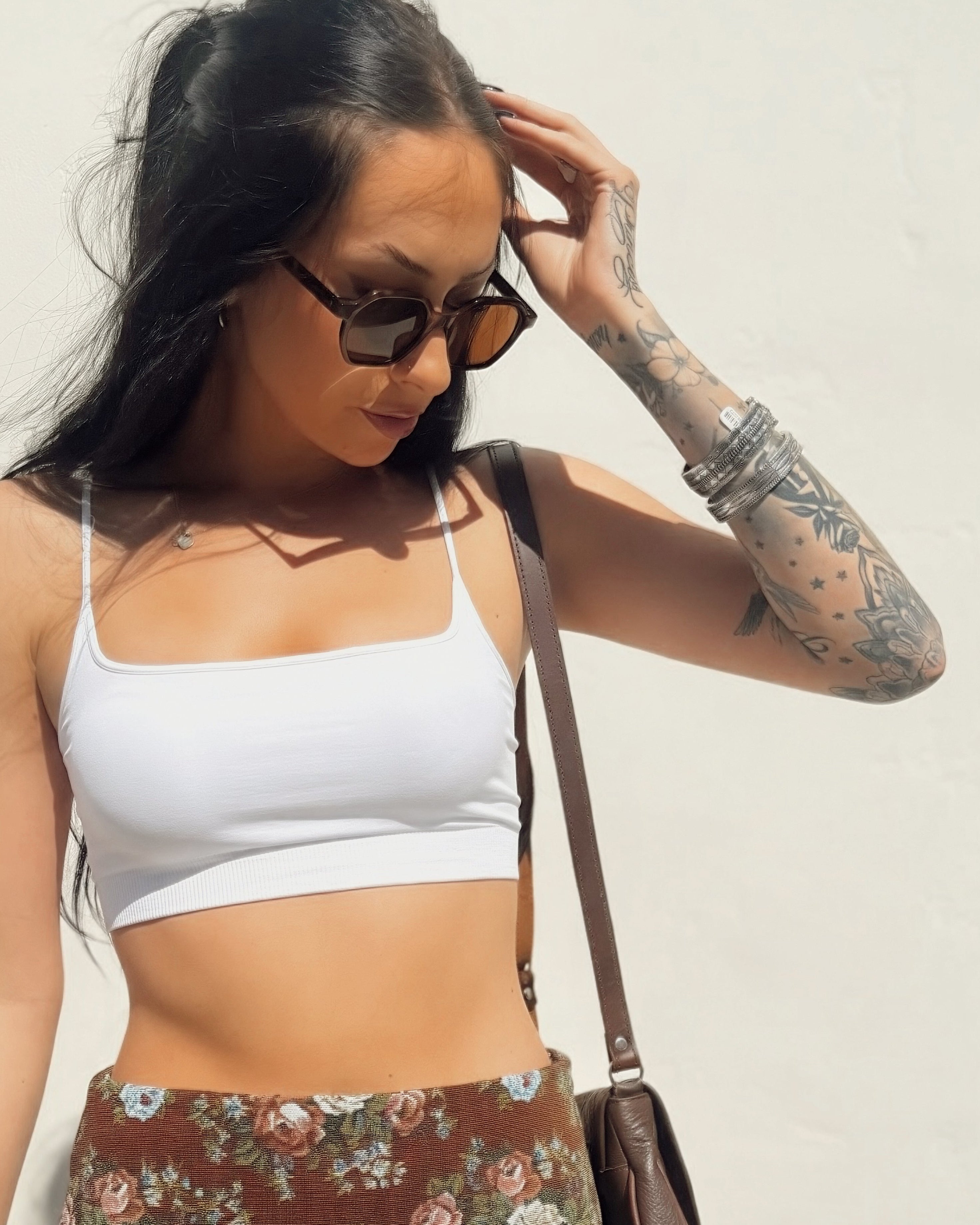 Crop Square Neck Tank