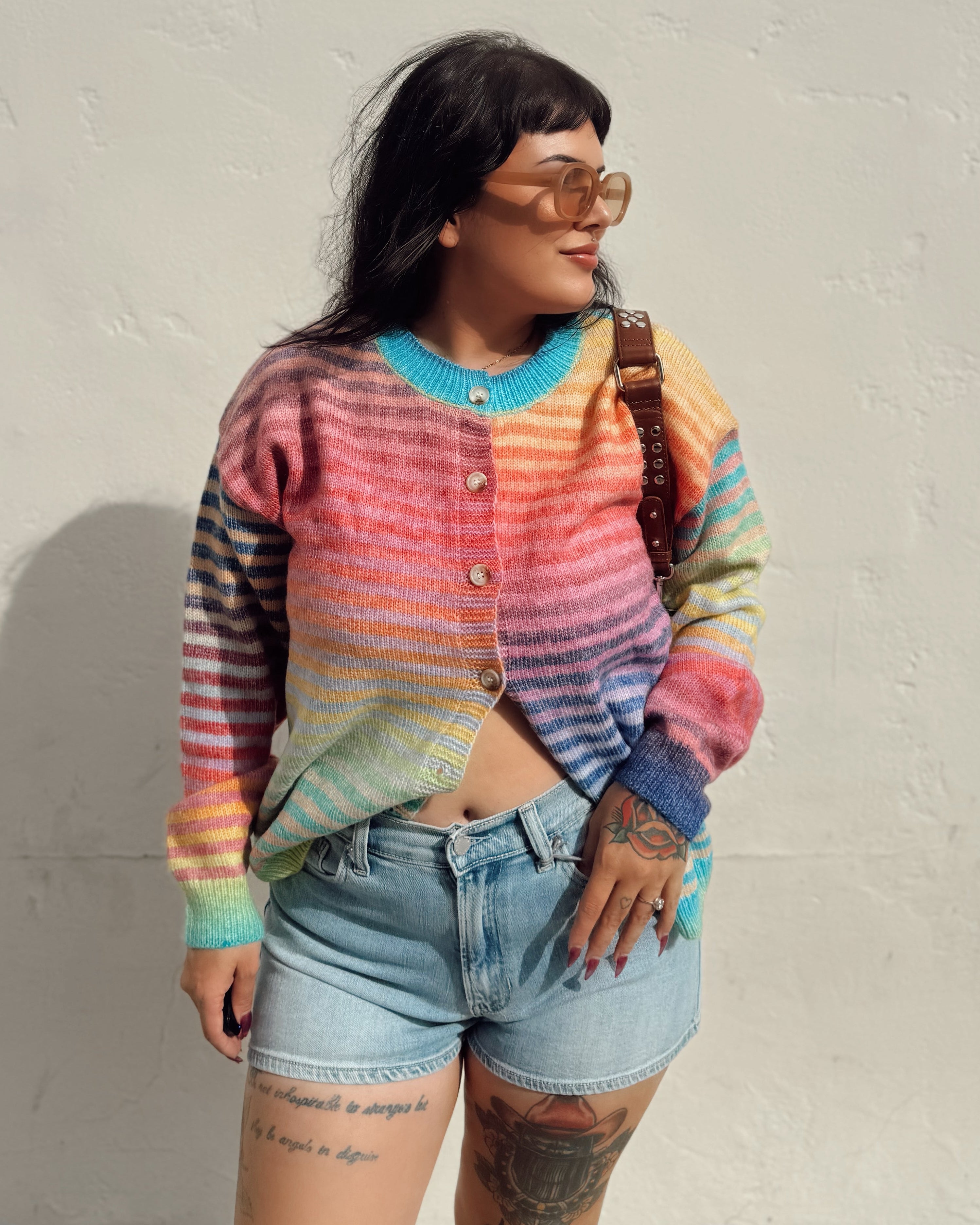 Rainbow Cardigan Sweater