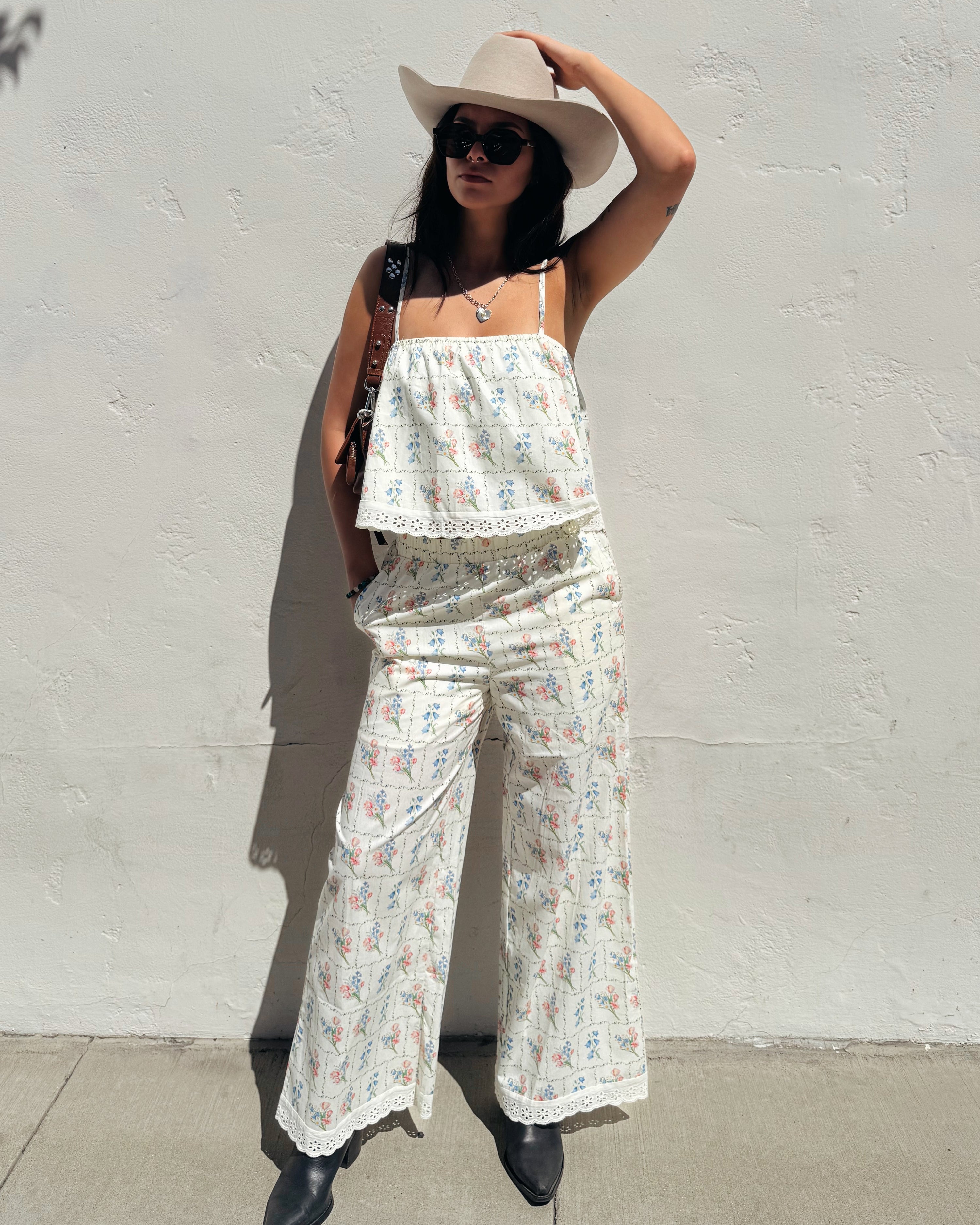 Flower Garden Wide Leg Pants