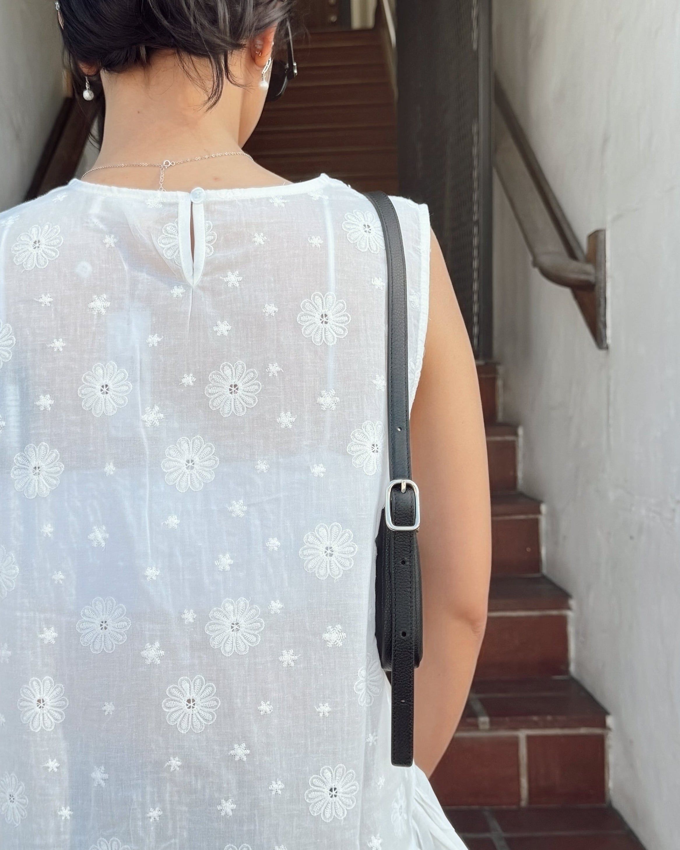 Ruffle Eyelet Top