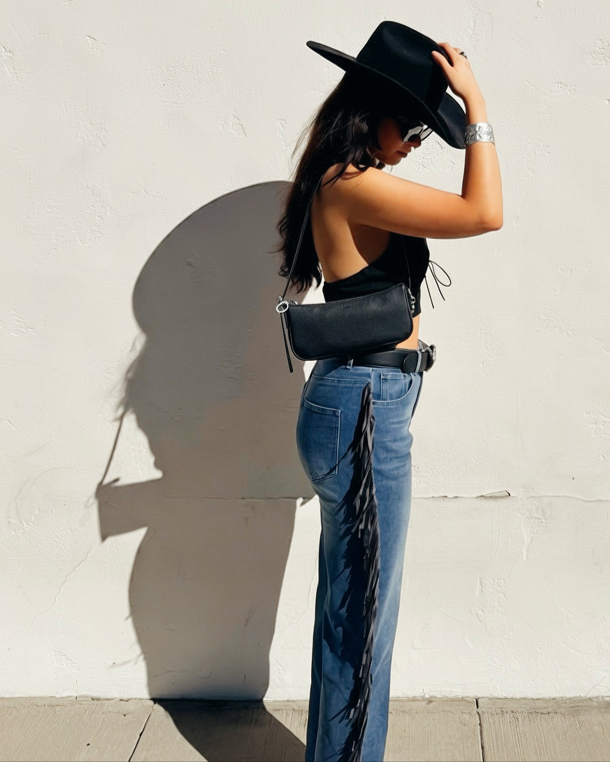Fringe Straight Leg Jeans