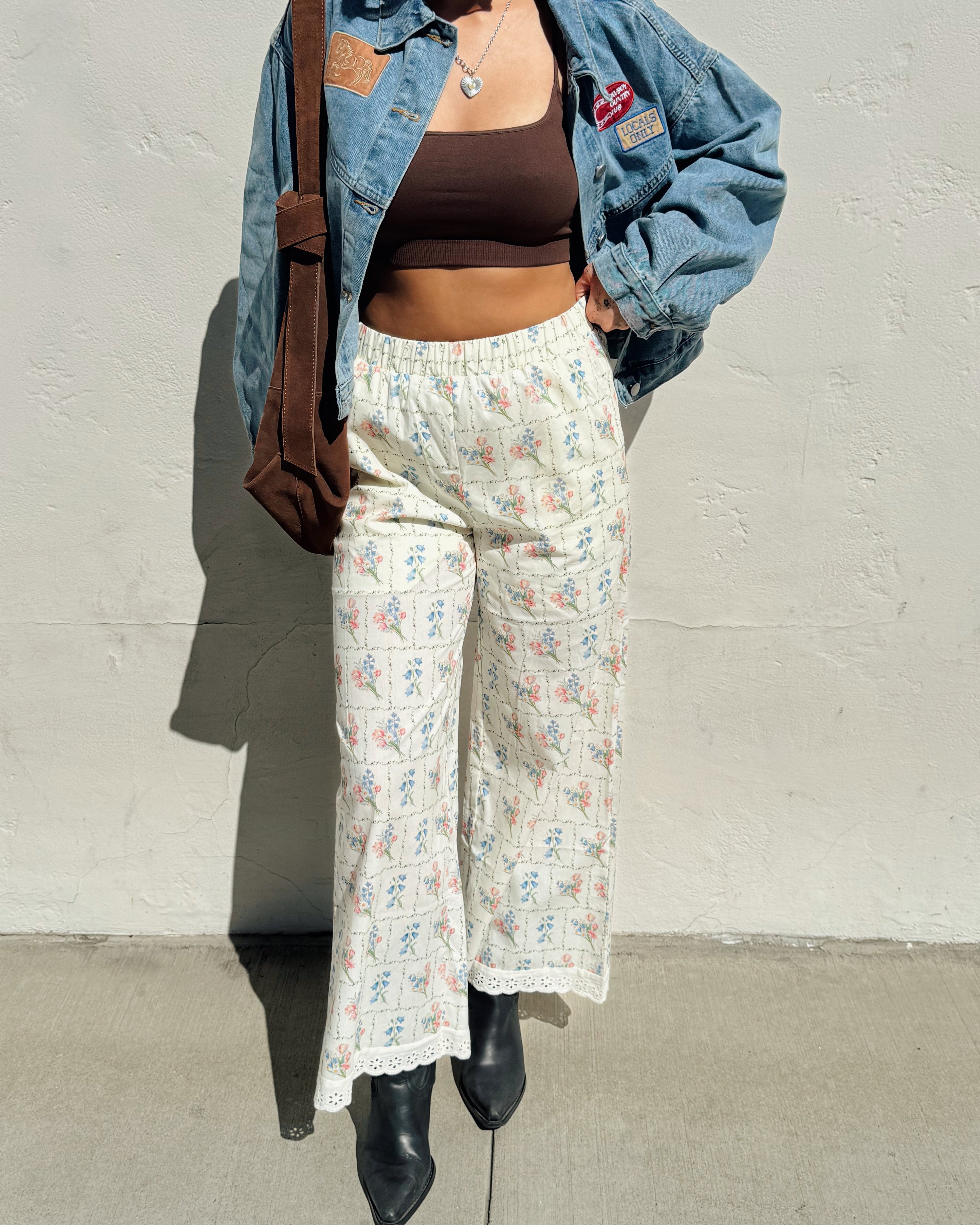 Flower Garden Wide Leg Pants