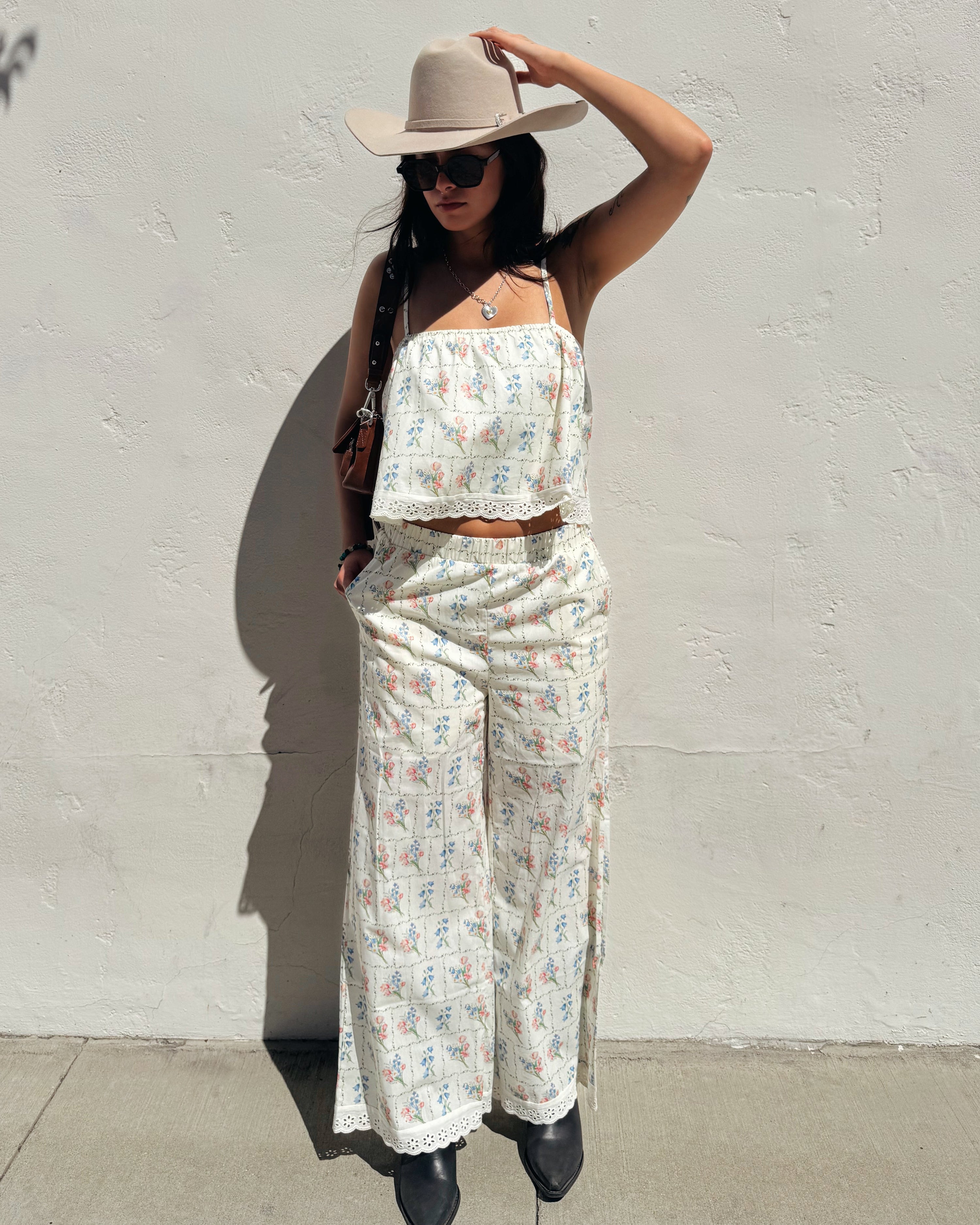 Flower Garden Wide Leg Pants