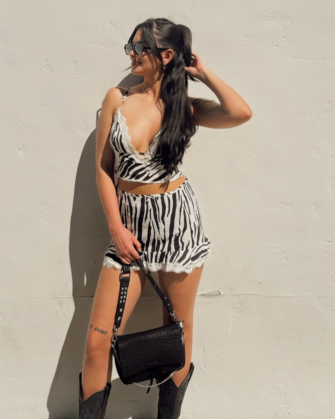 Lace Trim Zebra Mini Set
