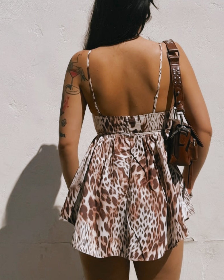 Leopard Tunic Top