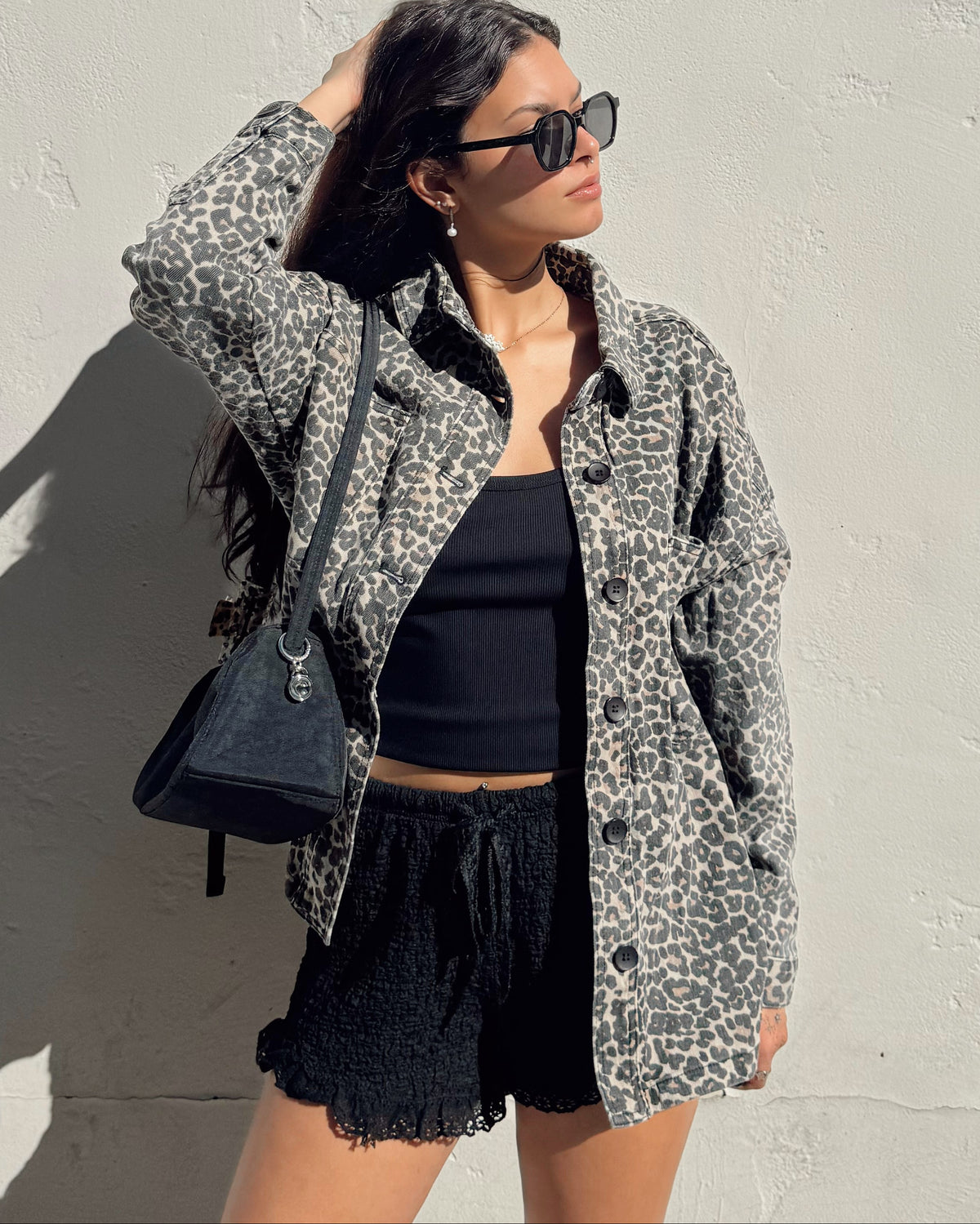 Leopard Denim Shacket