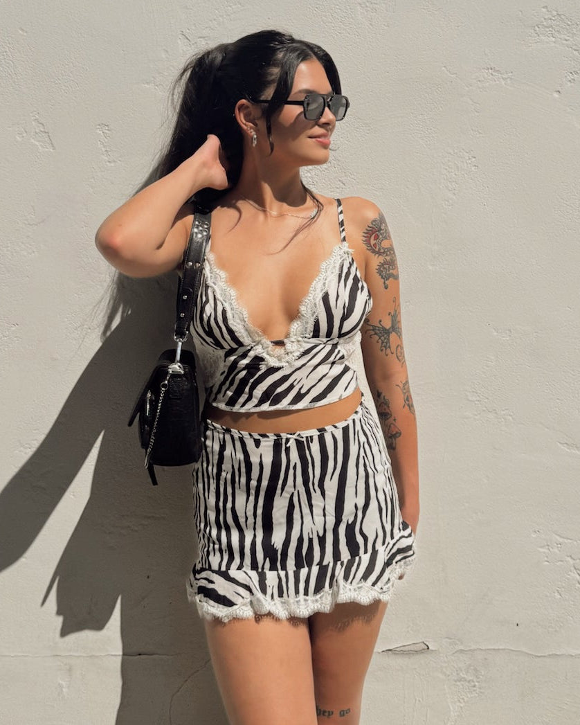 Lace Trim Zebra Mini Set