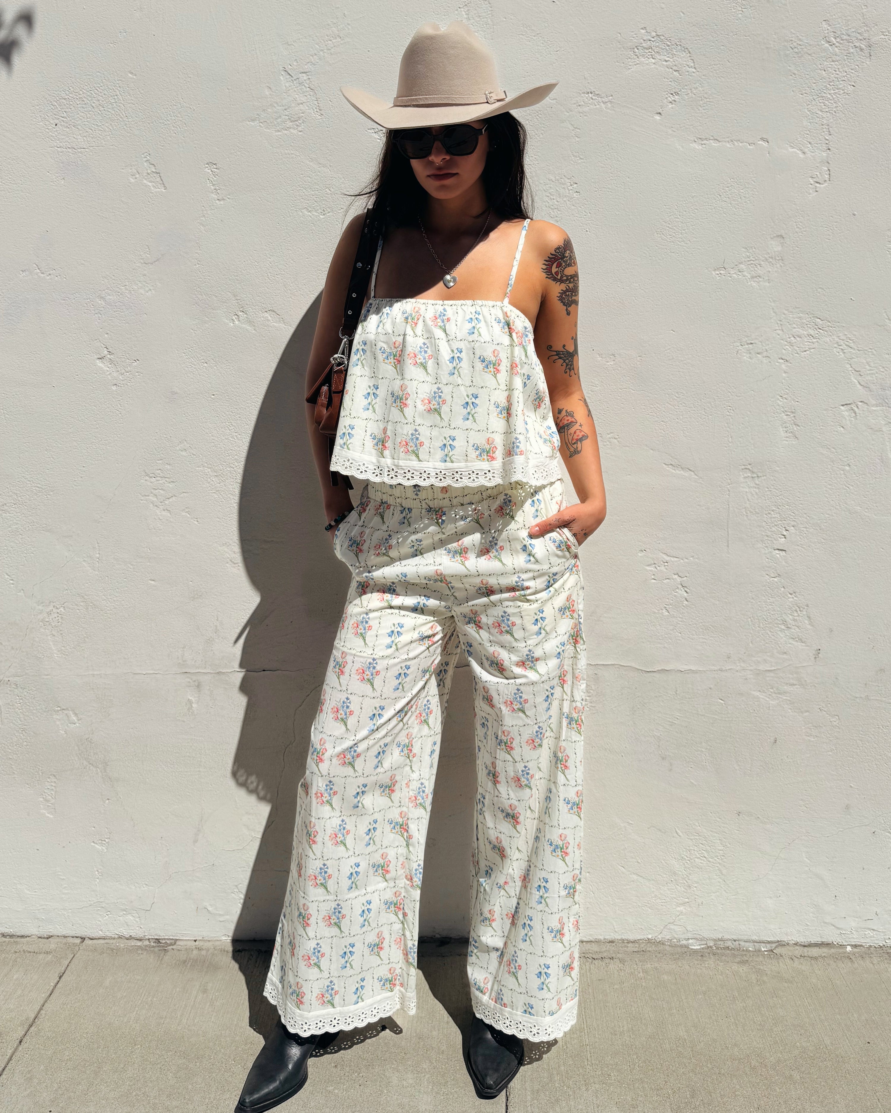 Flower Garden Wide Leg Pants
