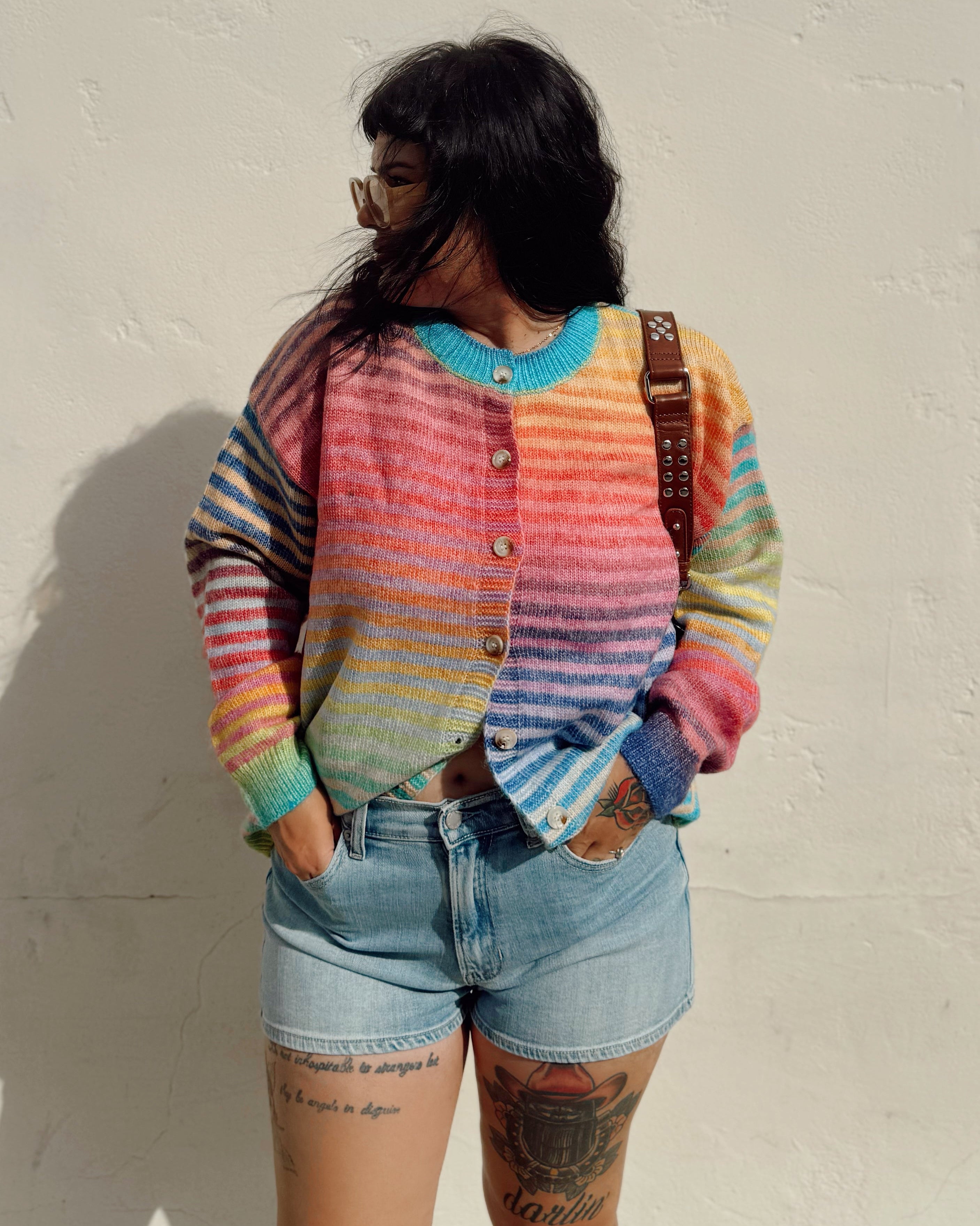Rainbow Cardigan Sweater