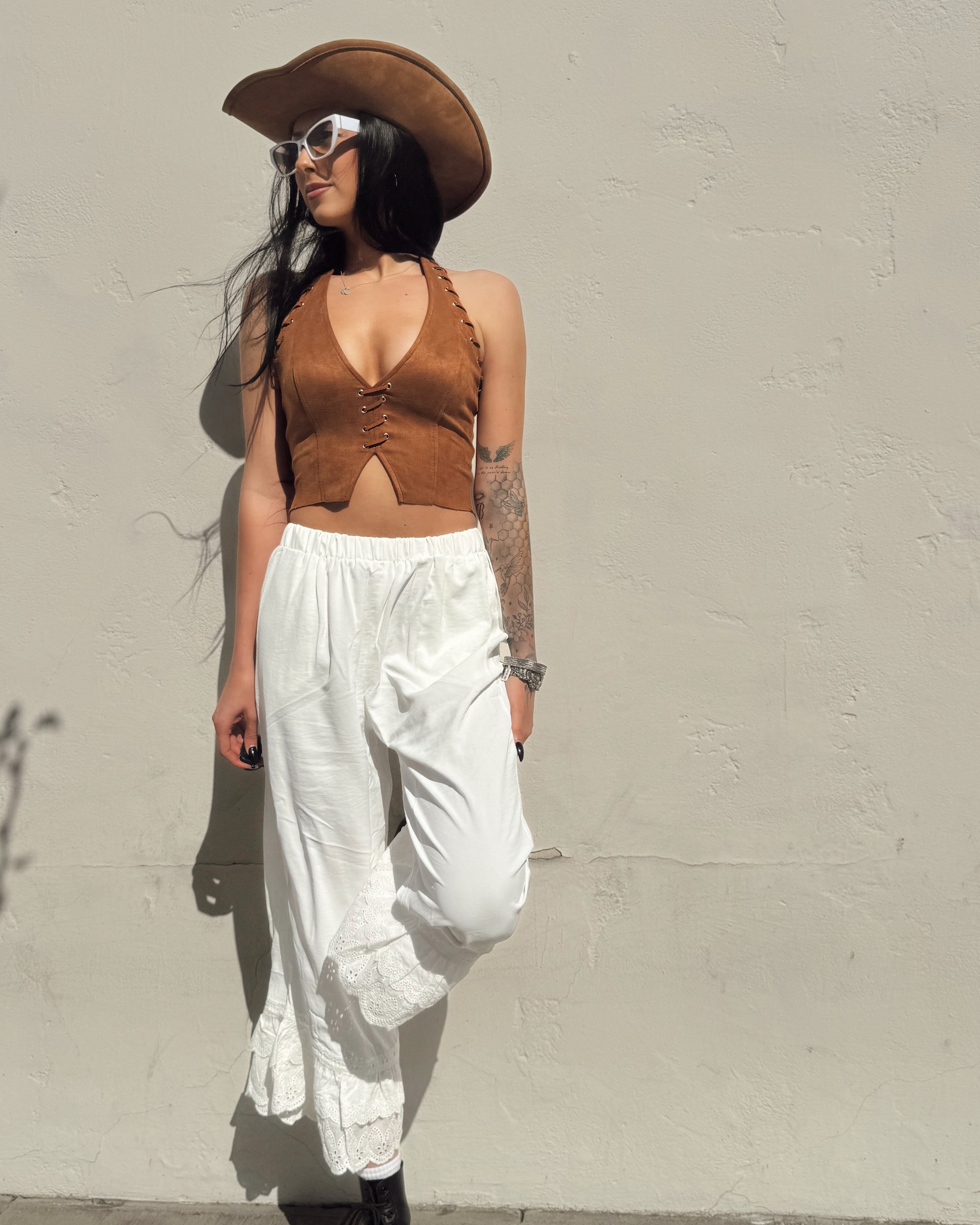 Eyelet Bloomer Pants