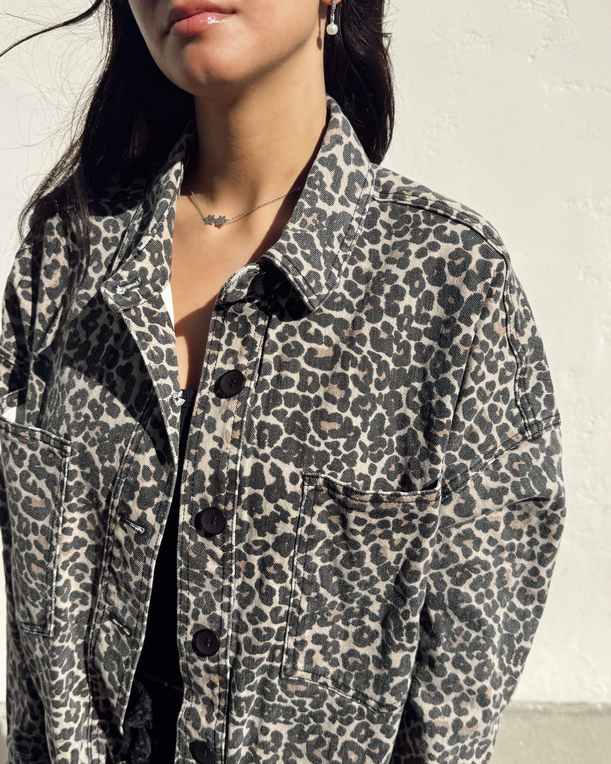 Leopard Denim Shacket