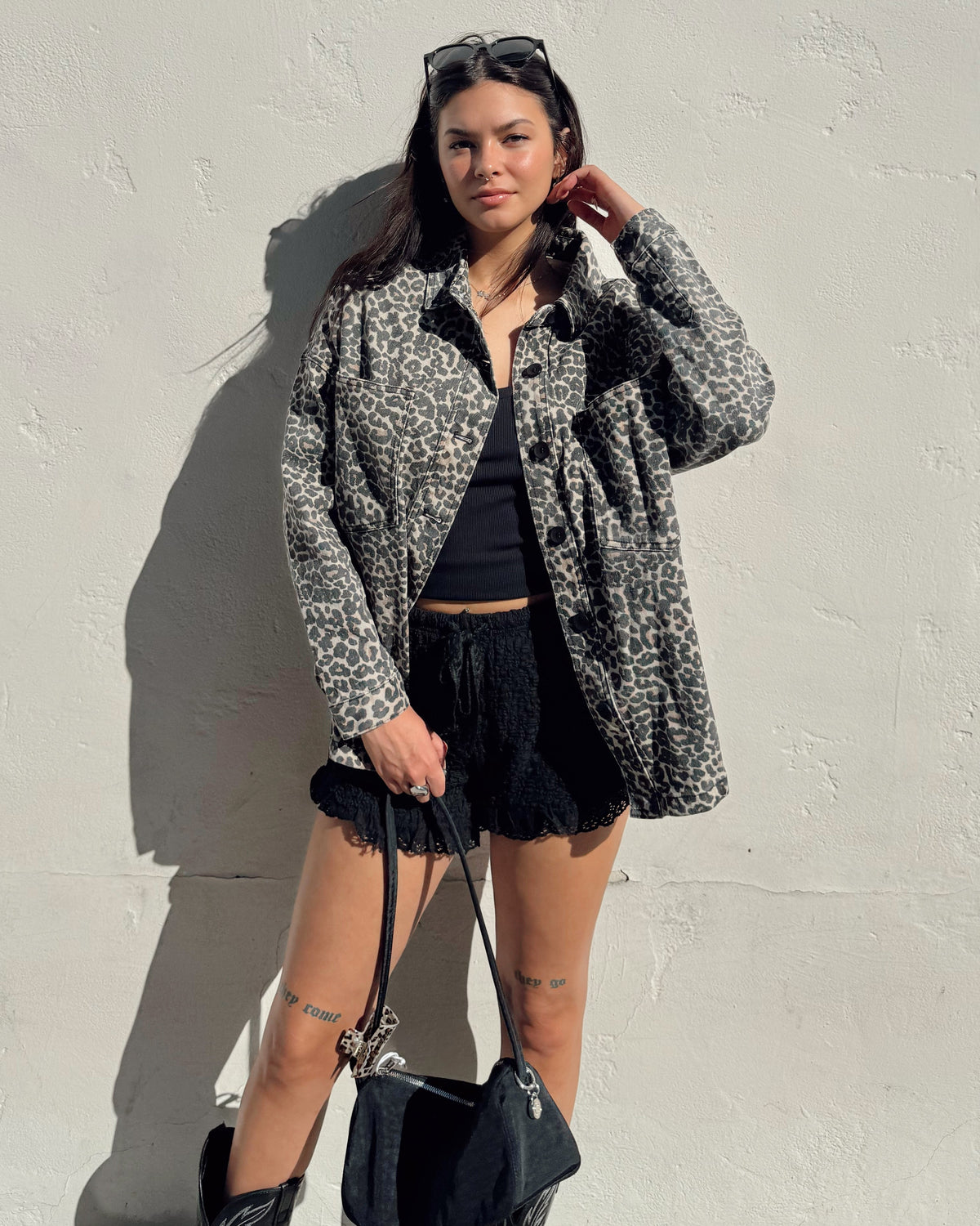 Leopard Denim Shacket