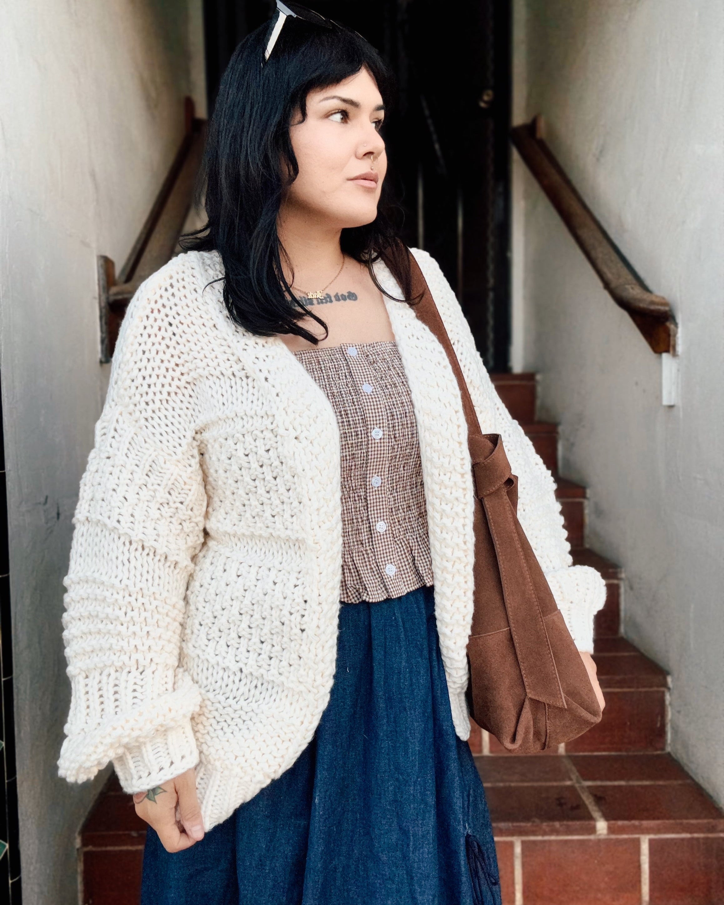 Chunky Knit Cardigan - Cream
