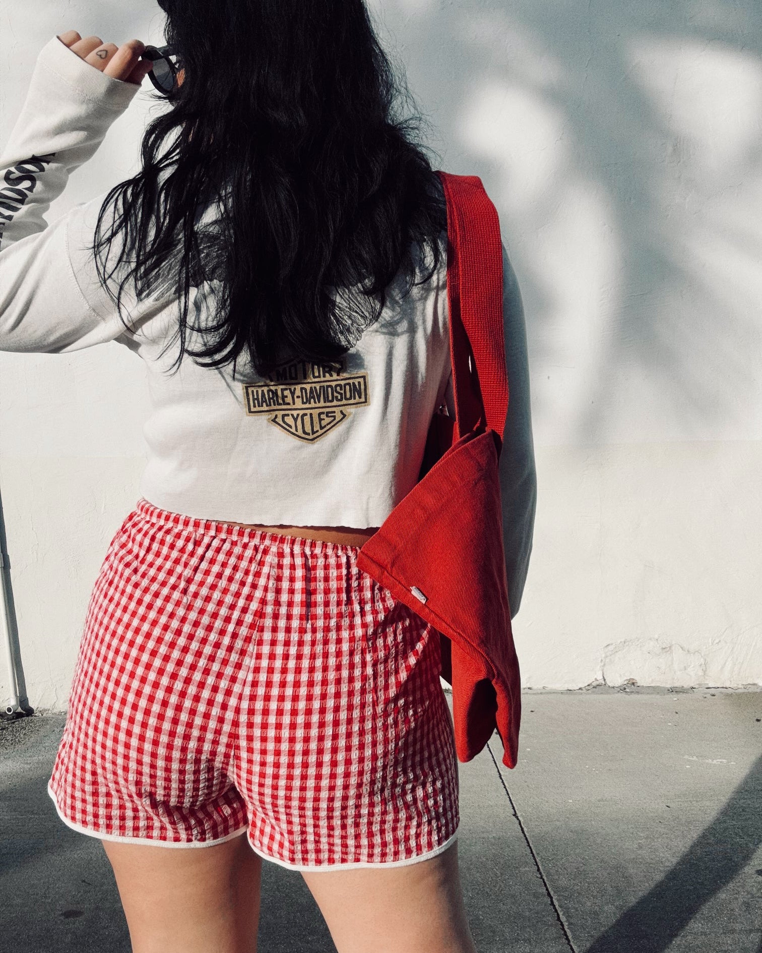 Gingham Shorts - Red
