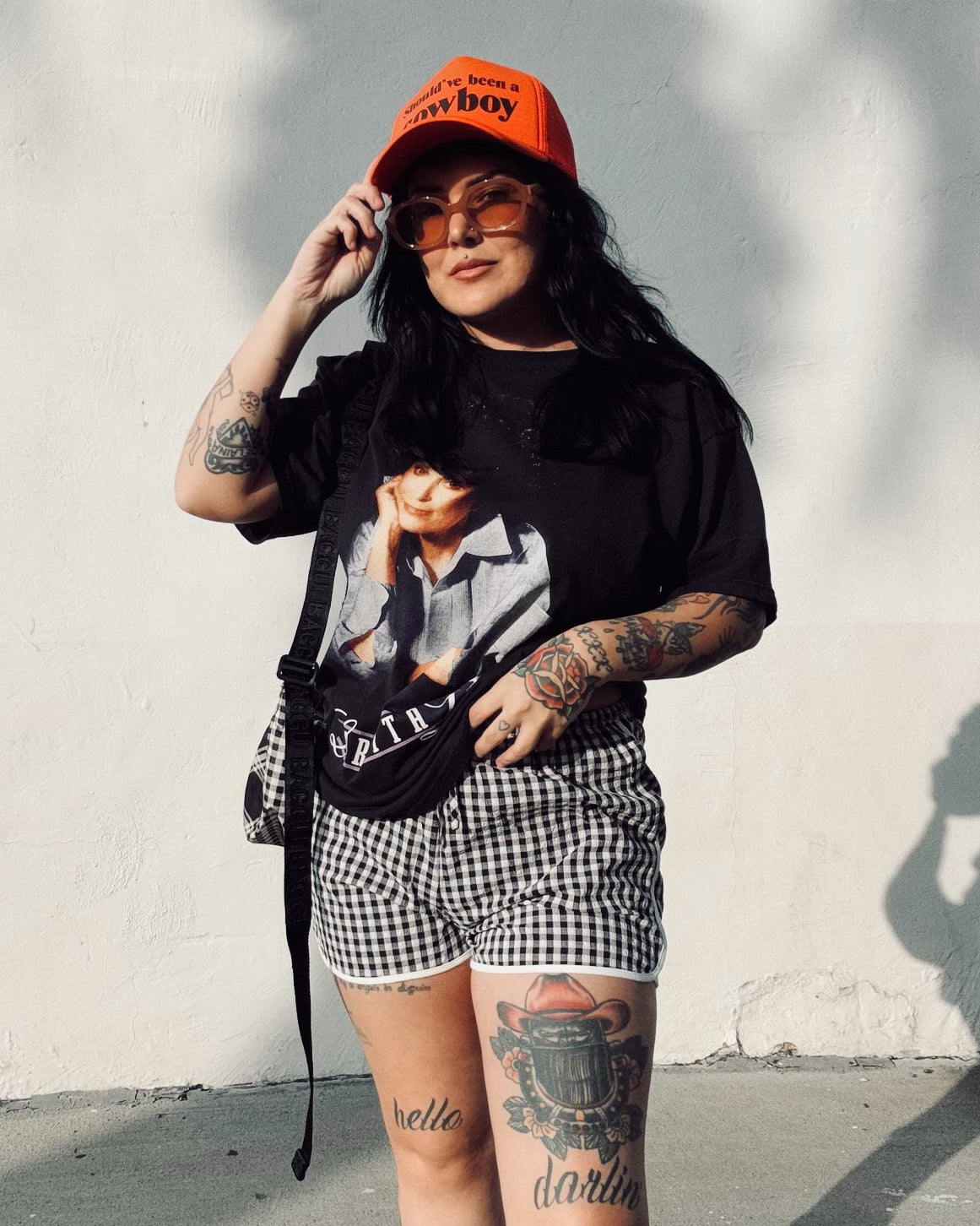 Gingham Shorts - Black