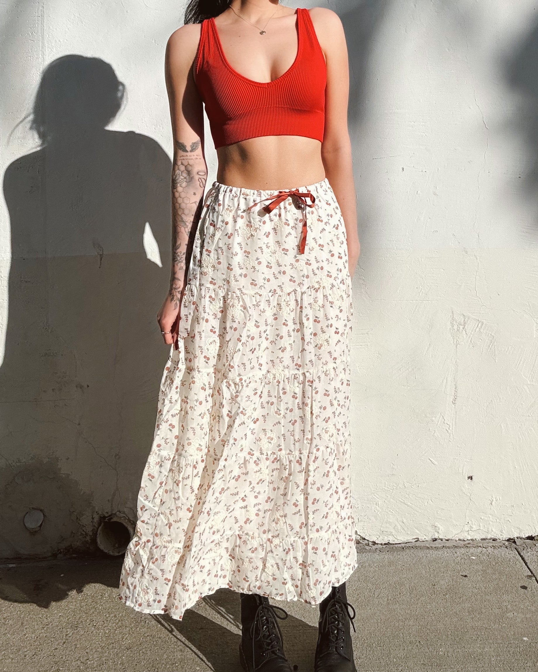 Cherries Maxi Skirt