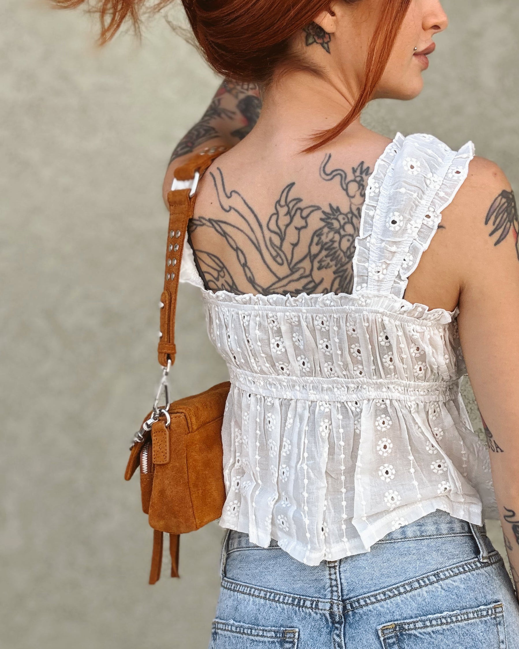 Eyelet Babydoll Top