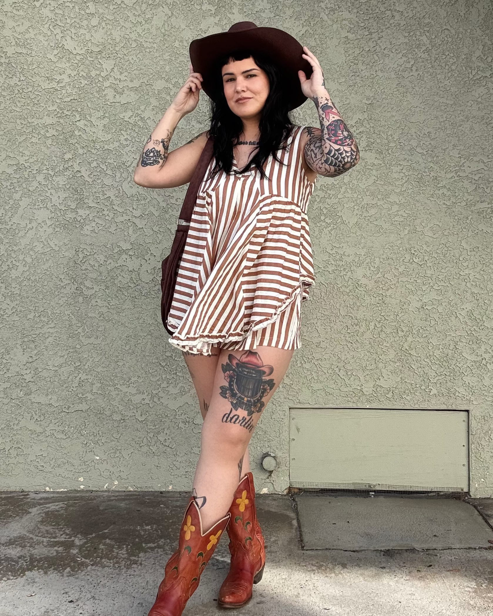 Striped Babydoll Romper