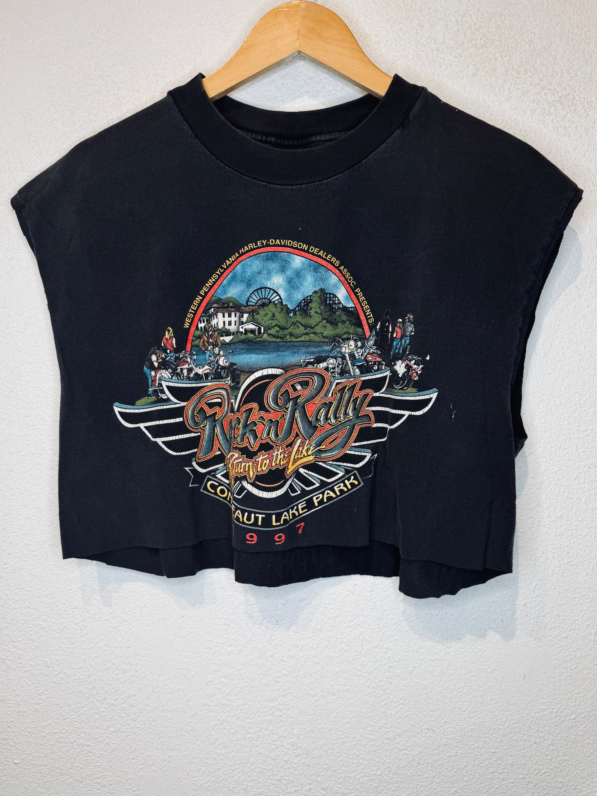 Rock Rally '97 Harley Vintage Crop Tank
