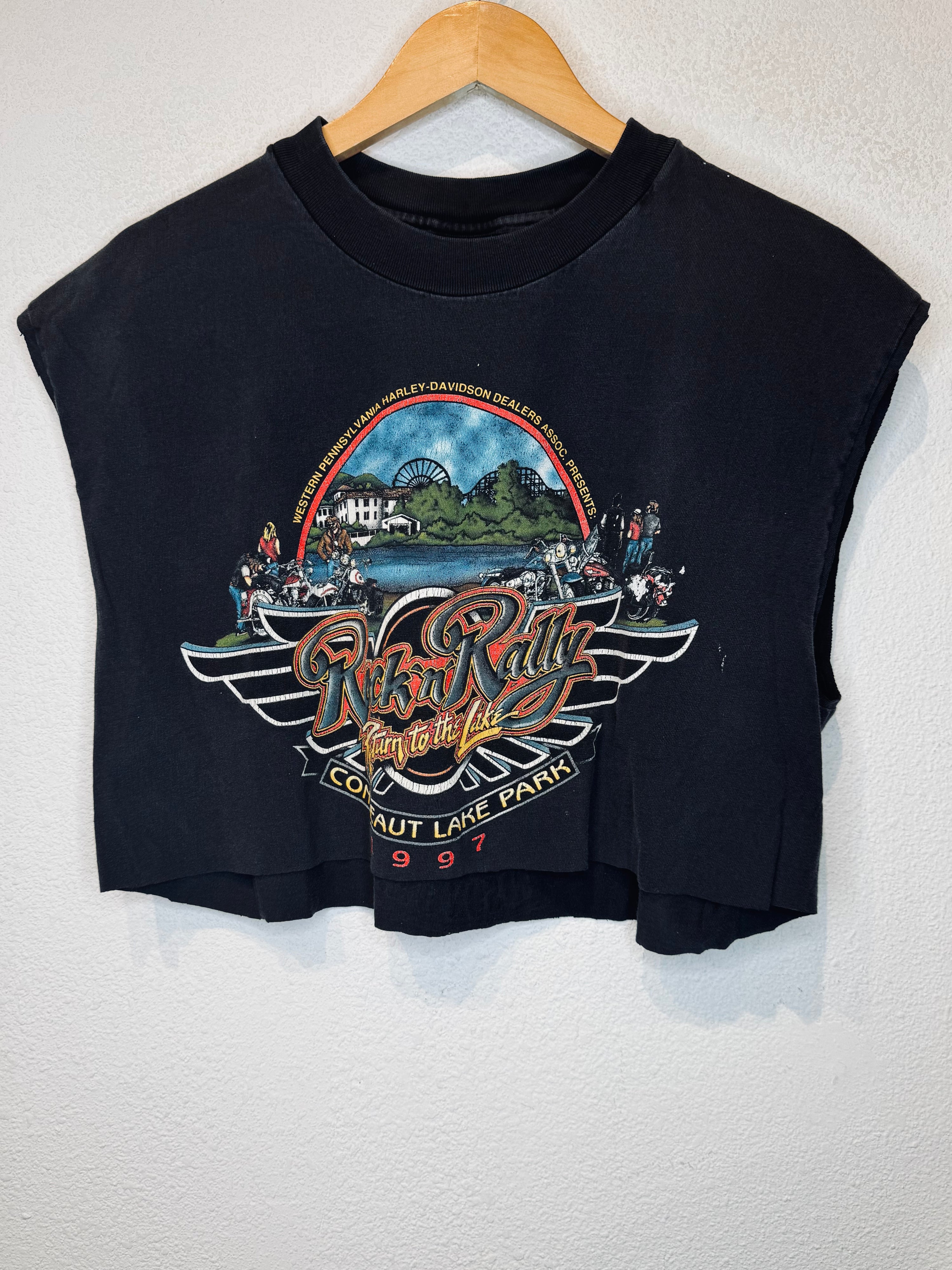 Rock Rally '97 Harley Vintage Crop Tank