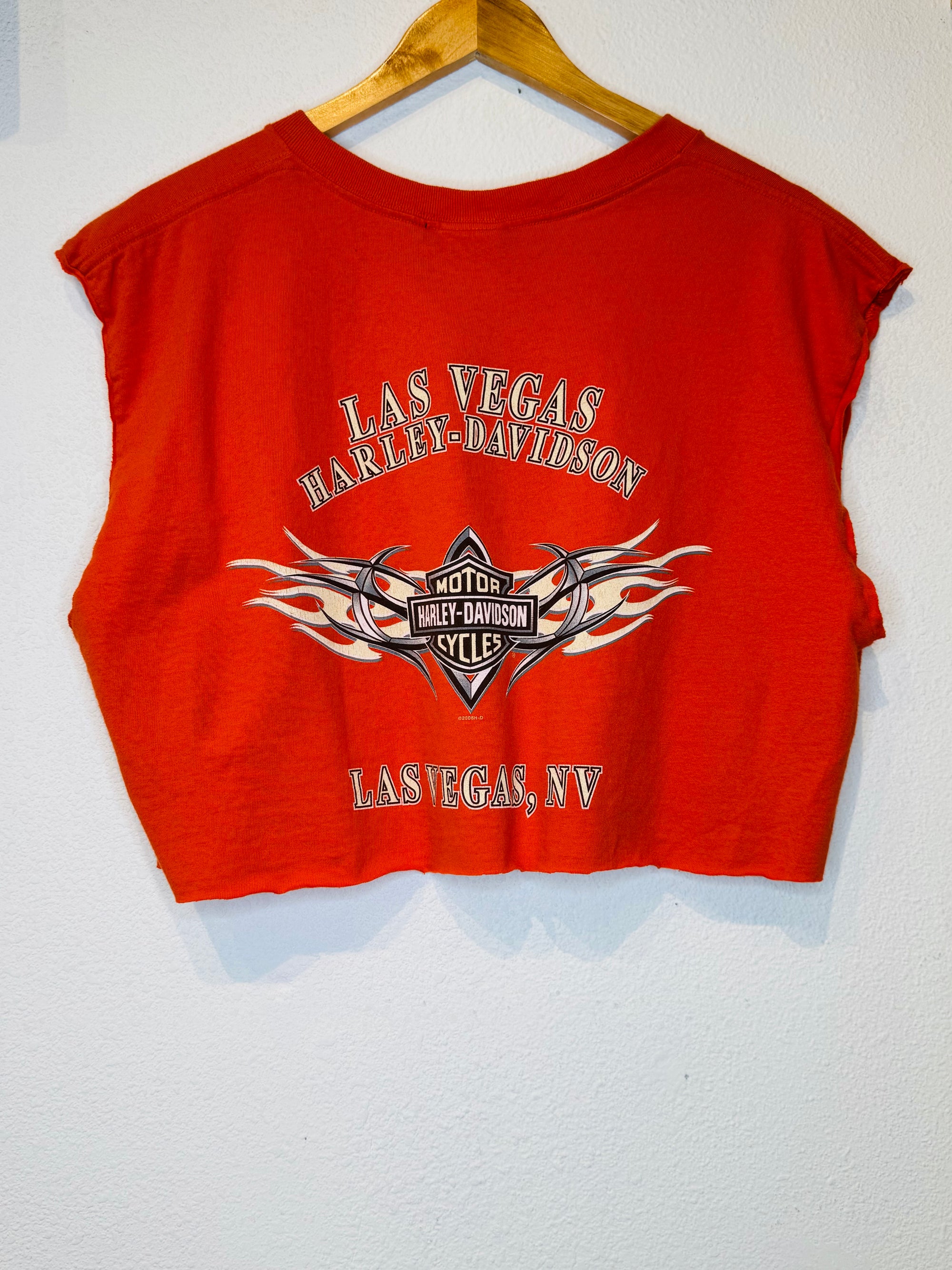 Vegas Harley Vintage Crop Tank