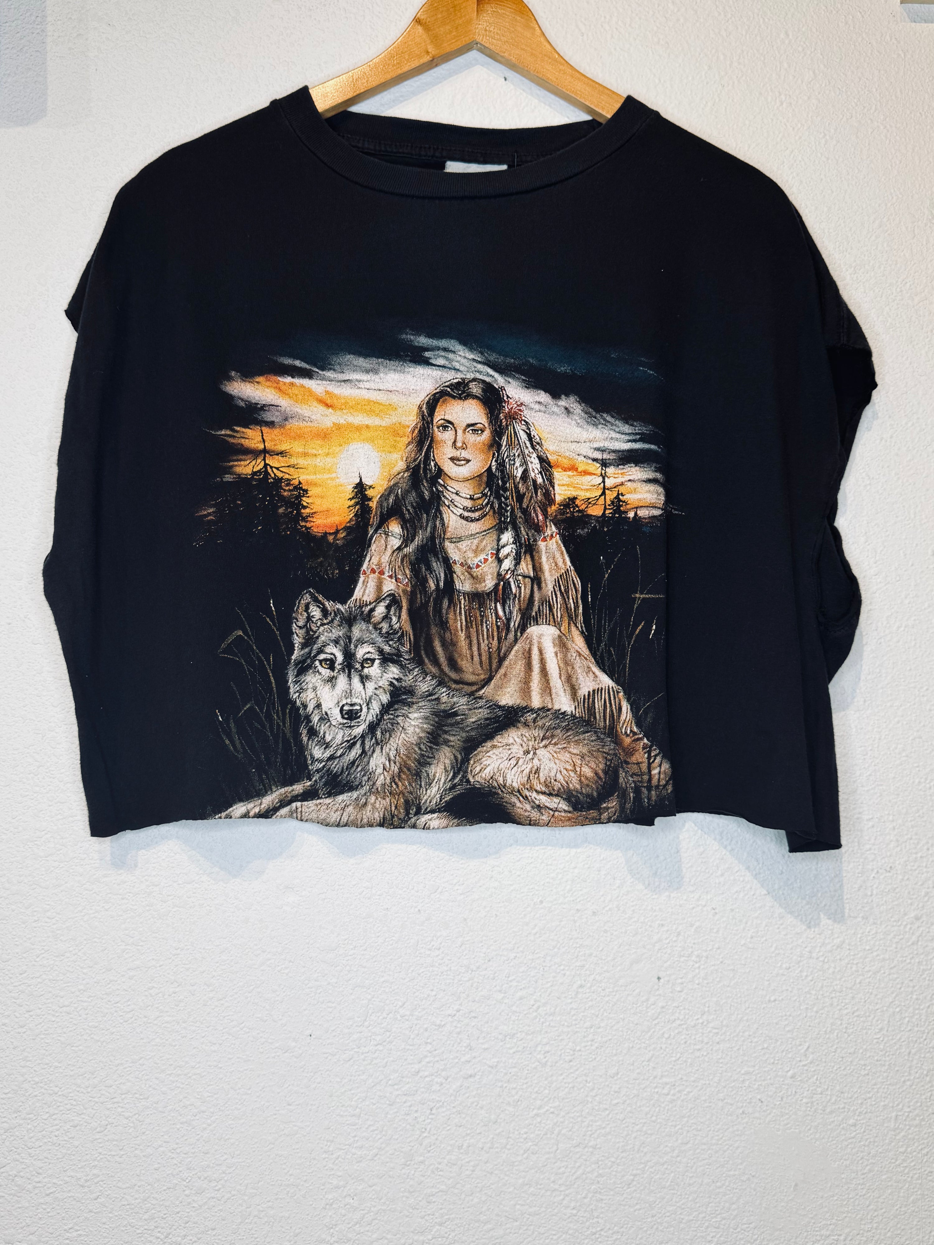 Native Woman Vintage Crop Tank