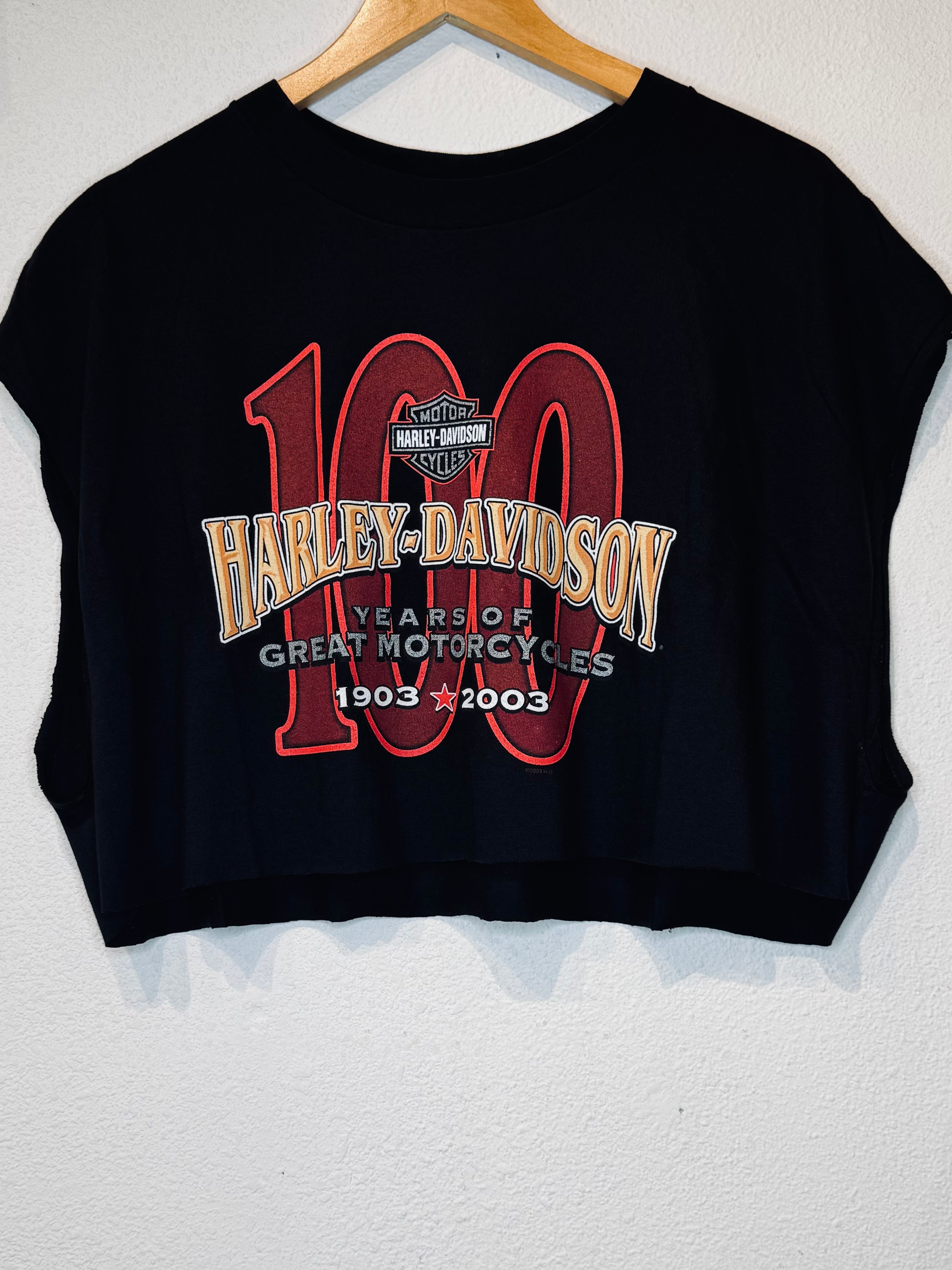 100 Years Harley Vintage Crop Tank