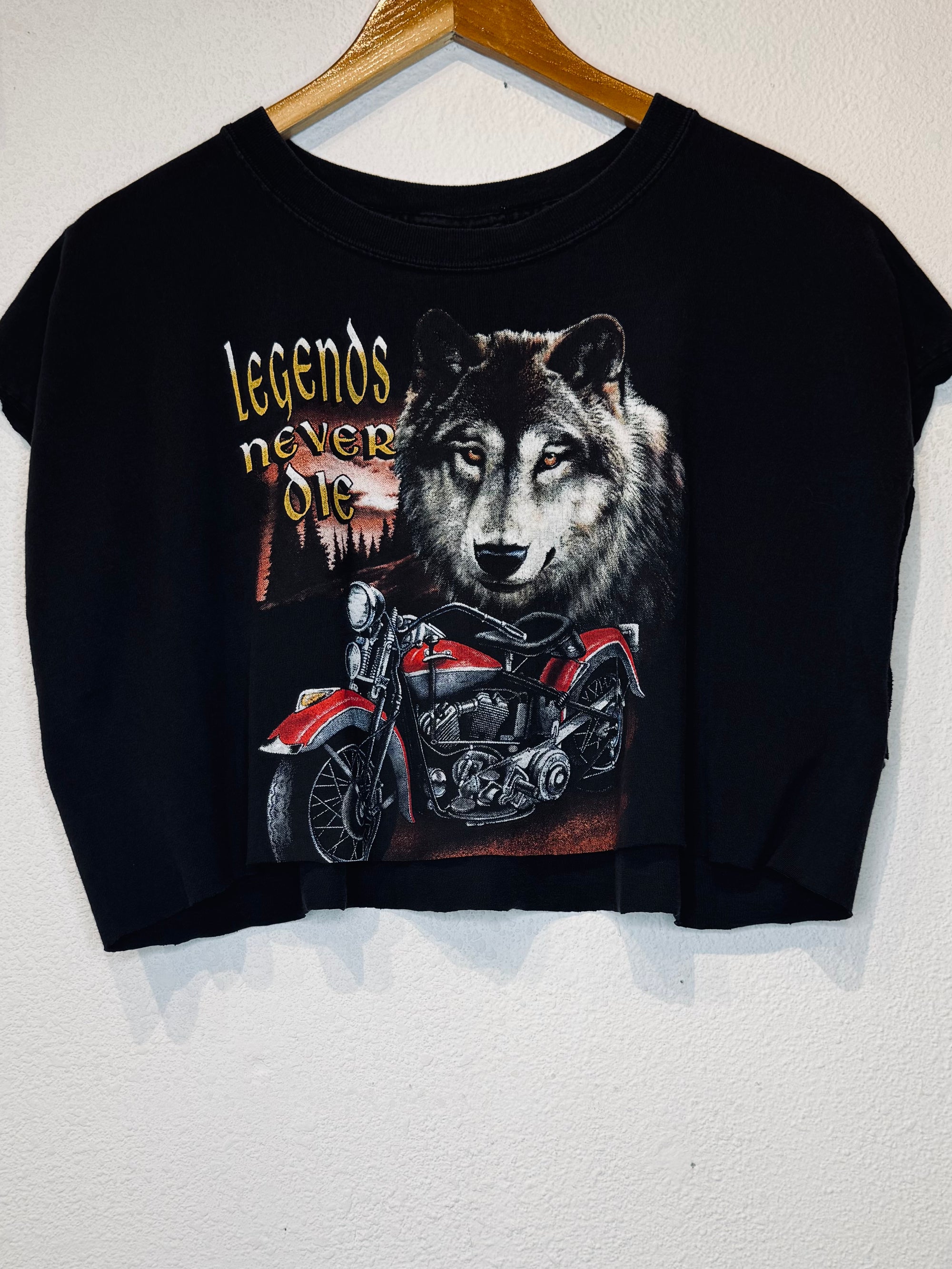 Legends Never Die Vintage Crop Tank