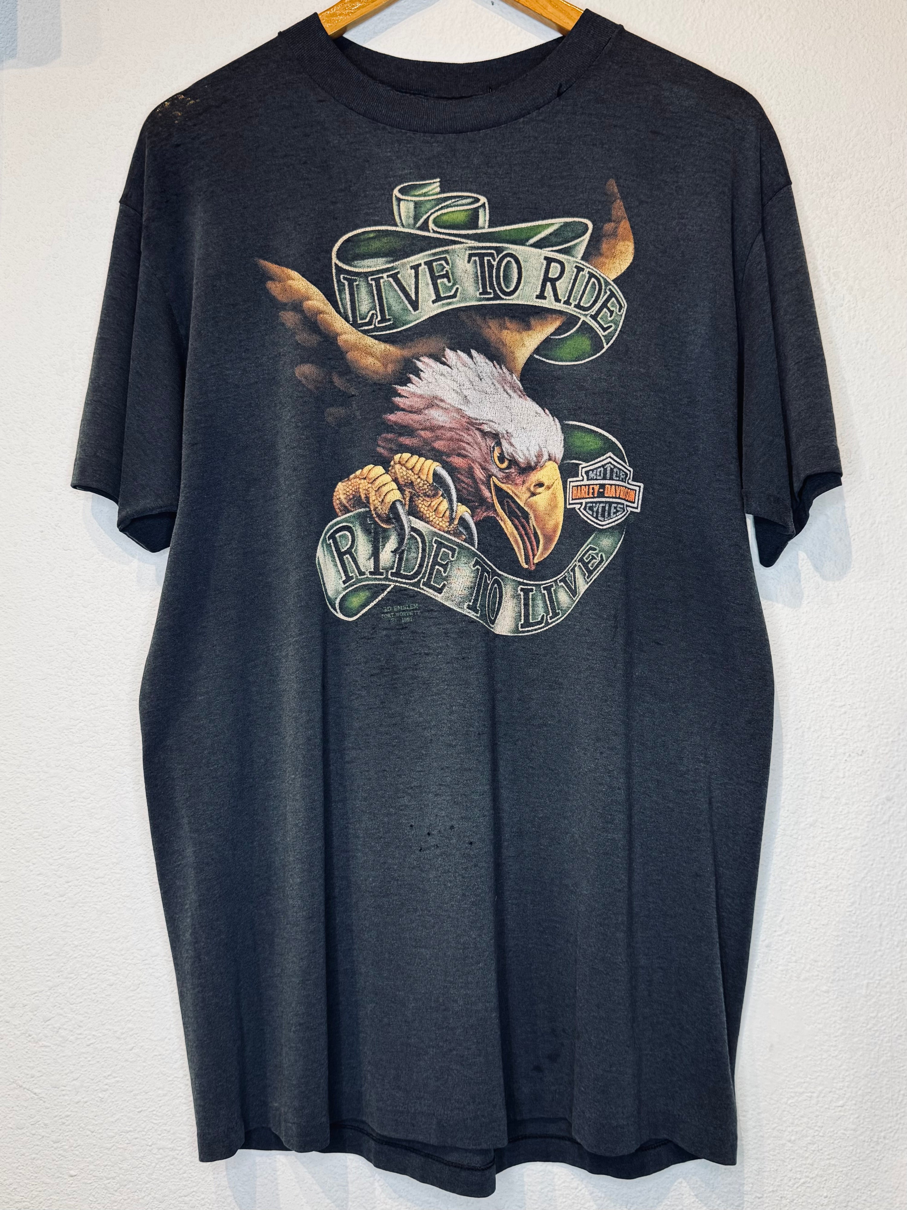 Live to Ride Harley Vintage Tee