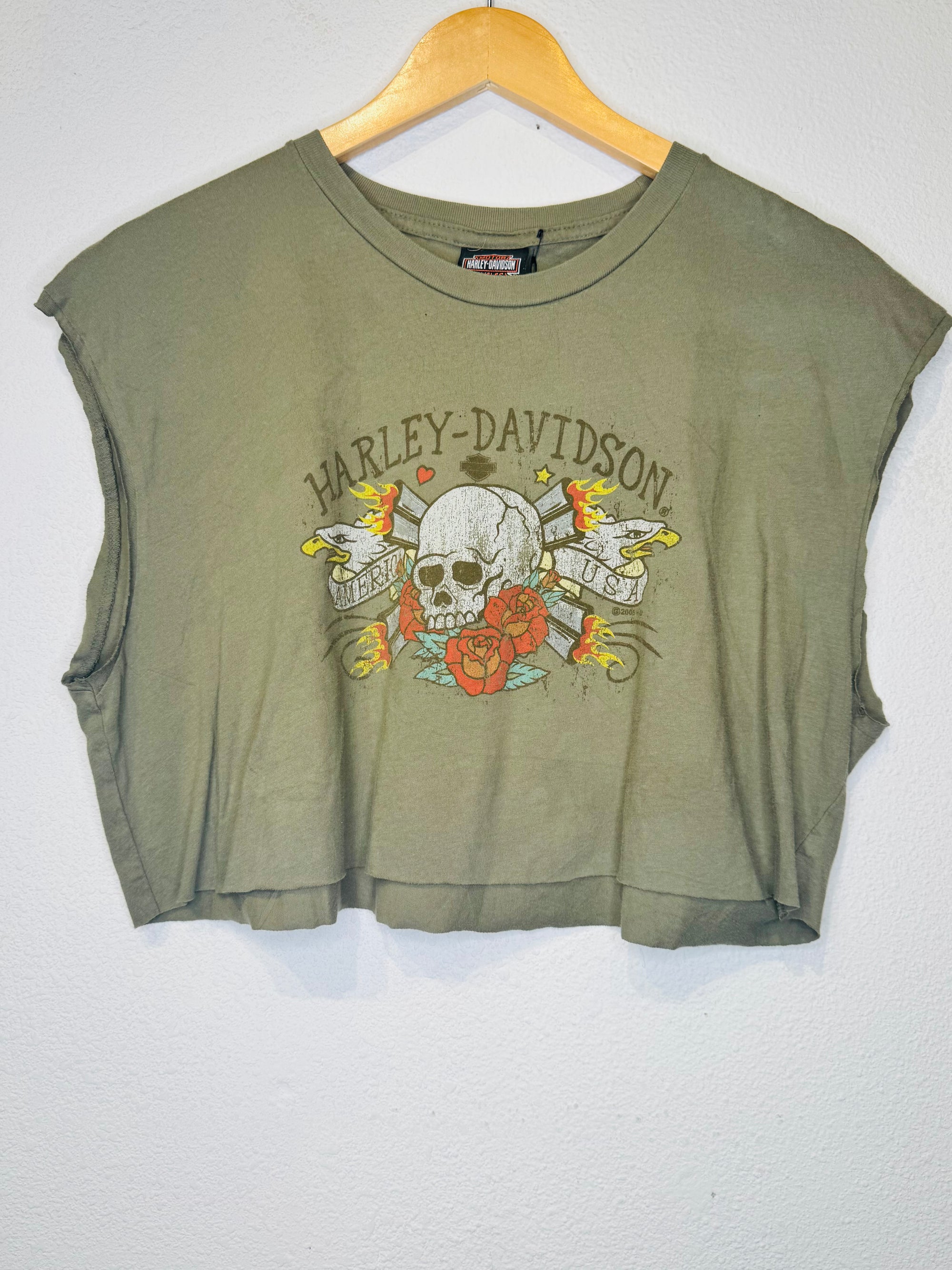 Pacific Harley Vintage Crop Tank
