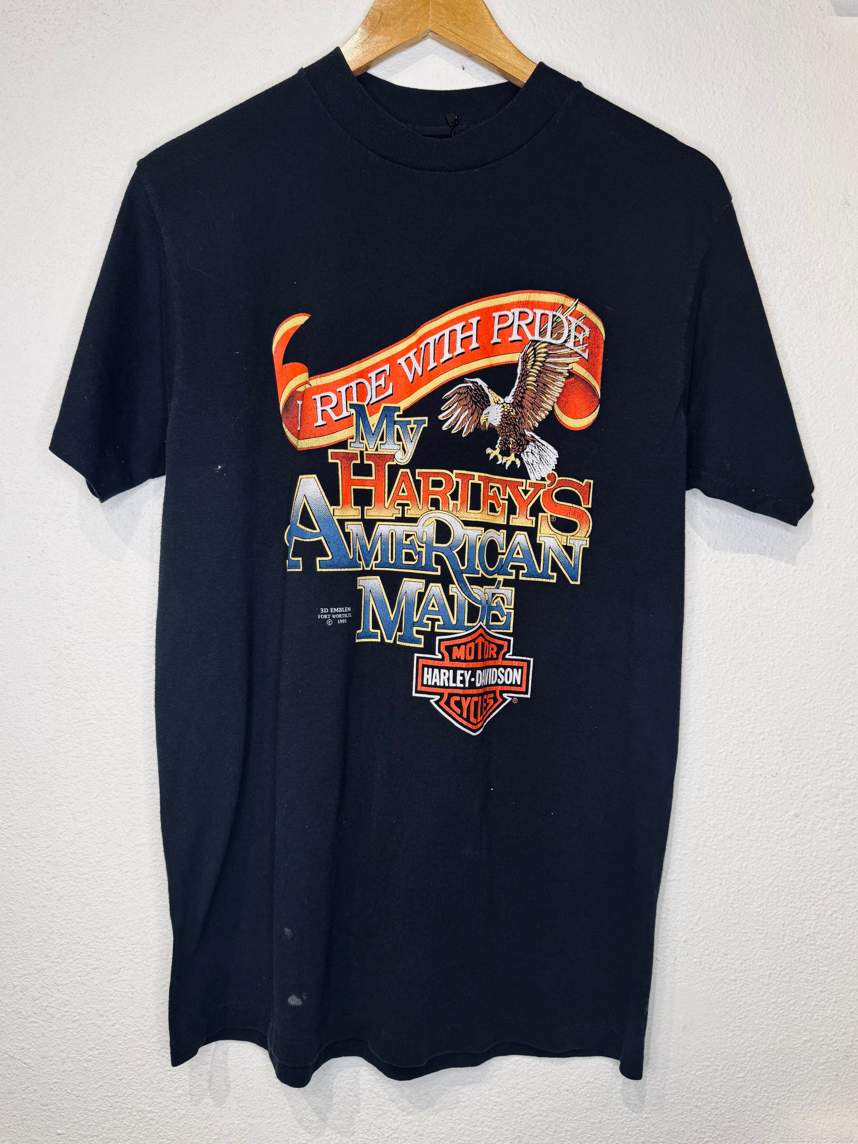 American Made 3D Emblem '91 Harley Vintage Tee