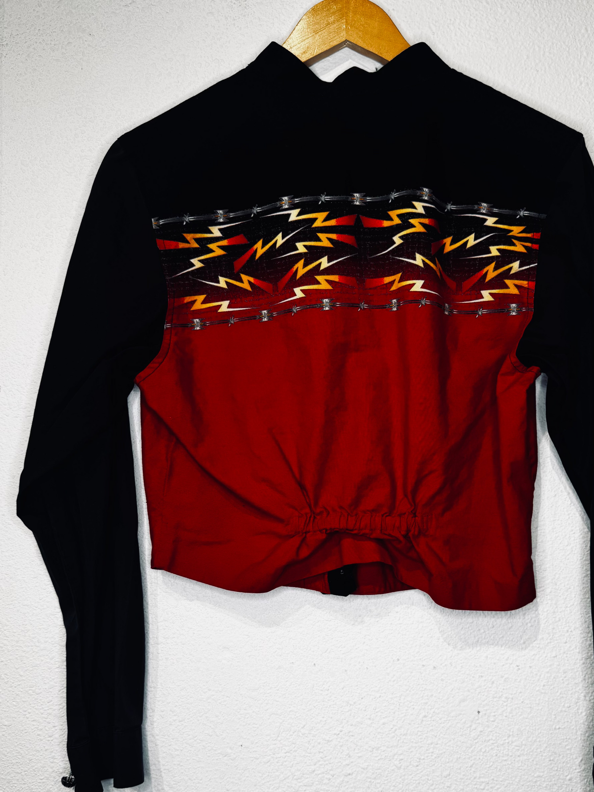 Western Button Vintage Crop Long Sleeve