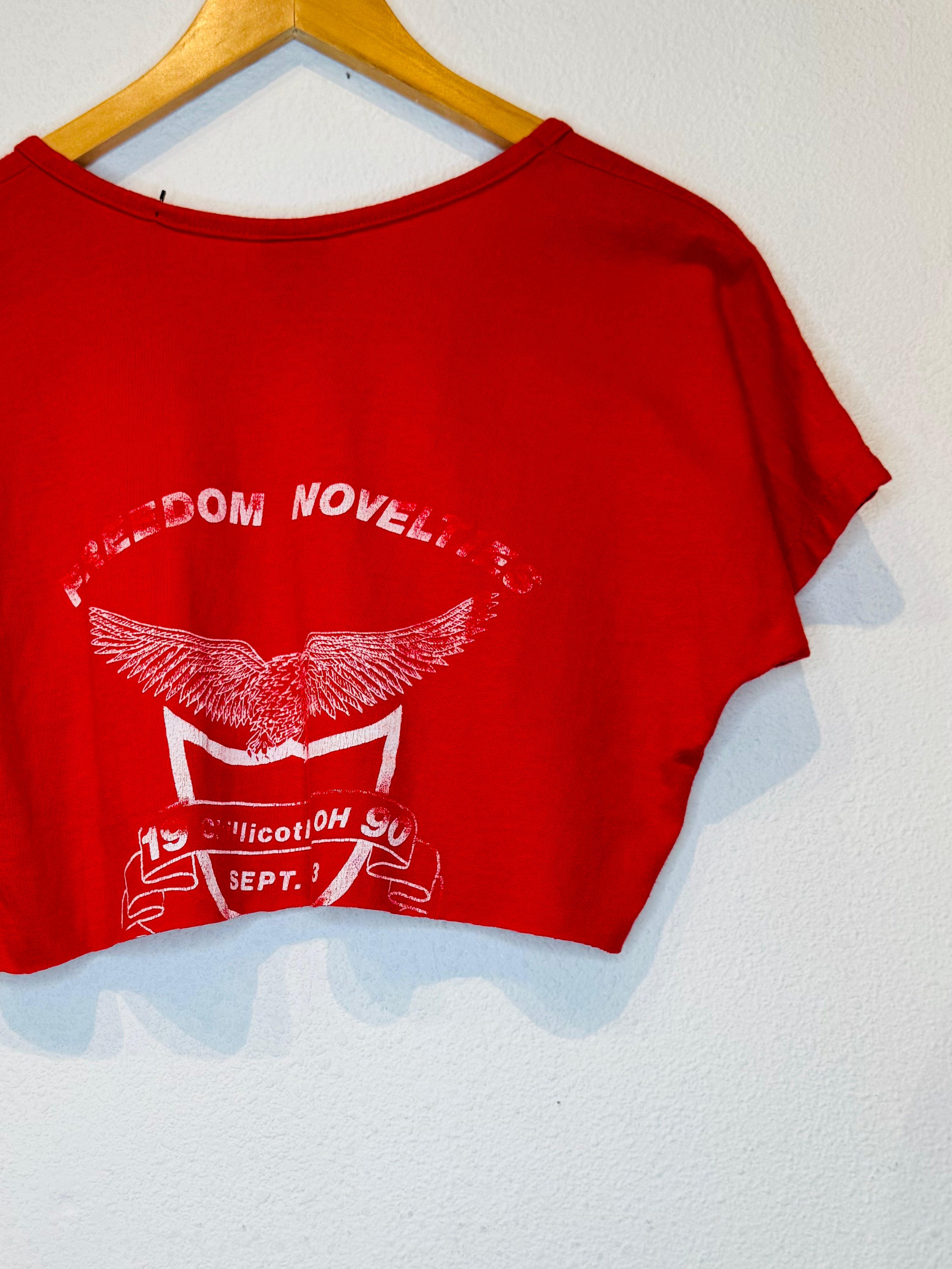 Freedom 3D Emblem Harley Vintage Crop Tee