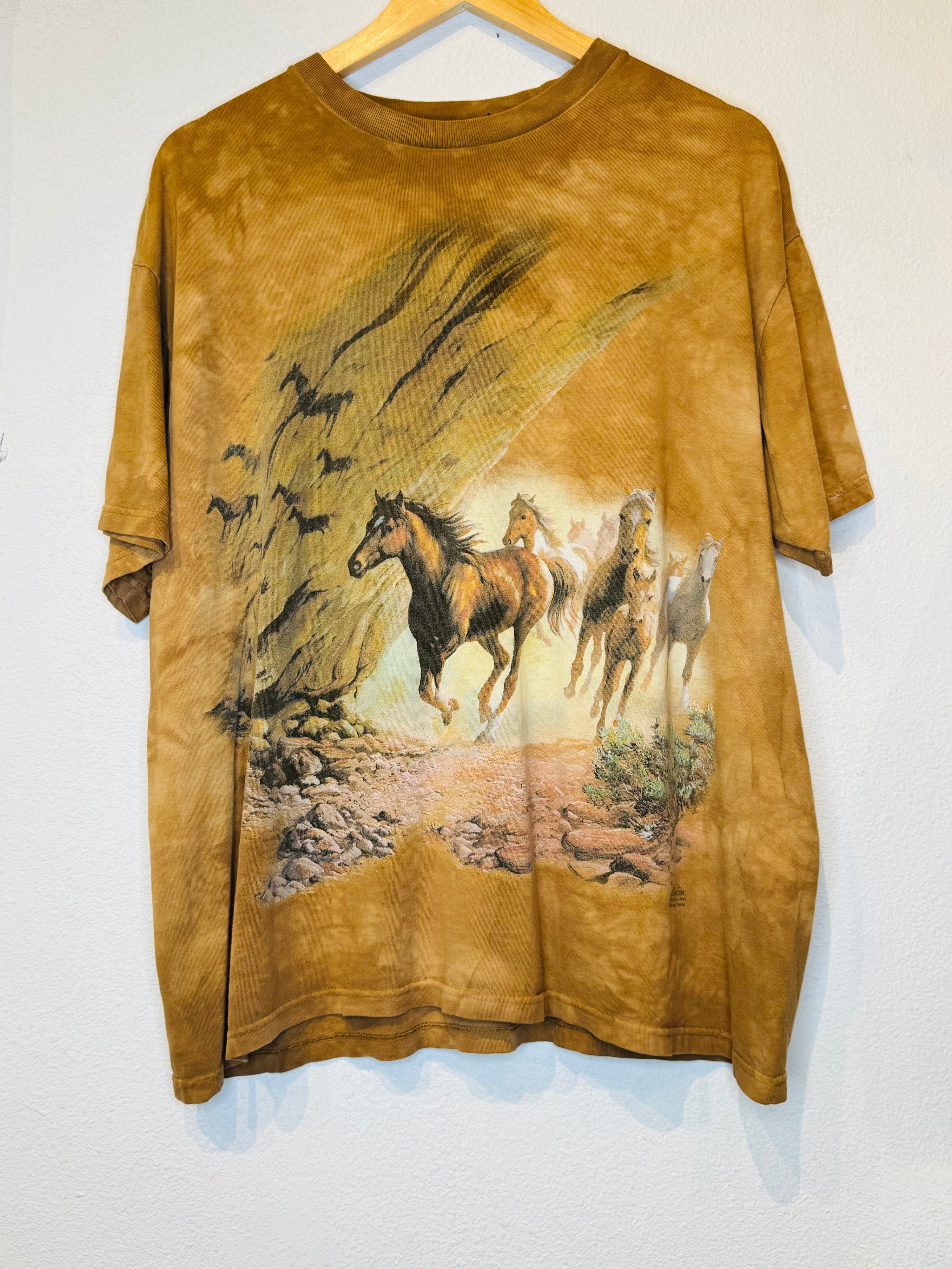 Horses Running Vintage Tee
