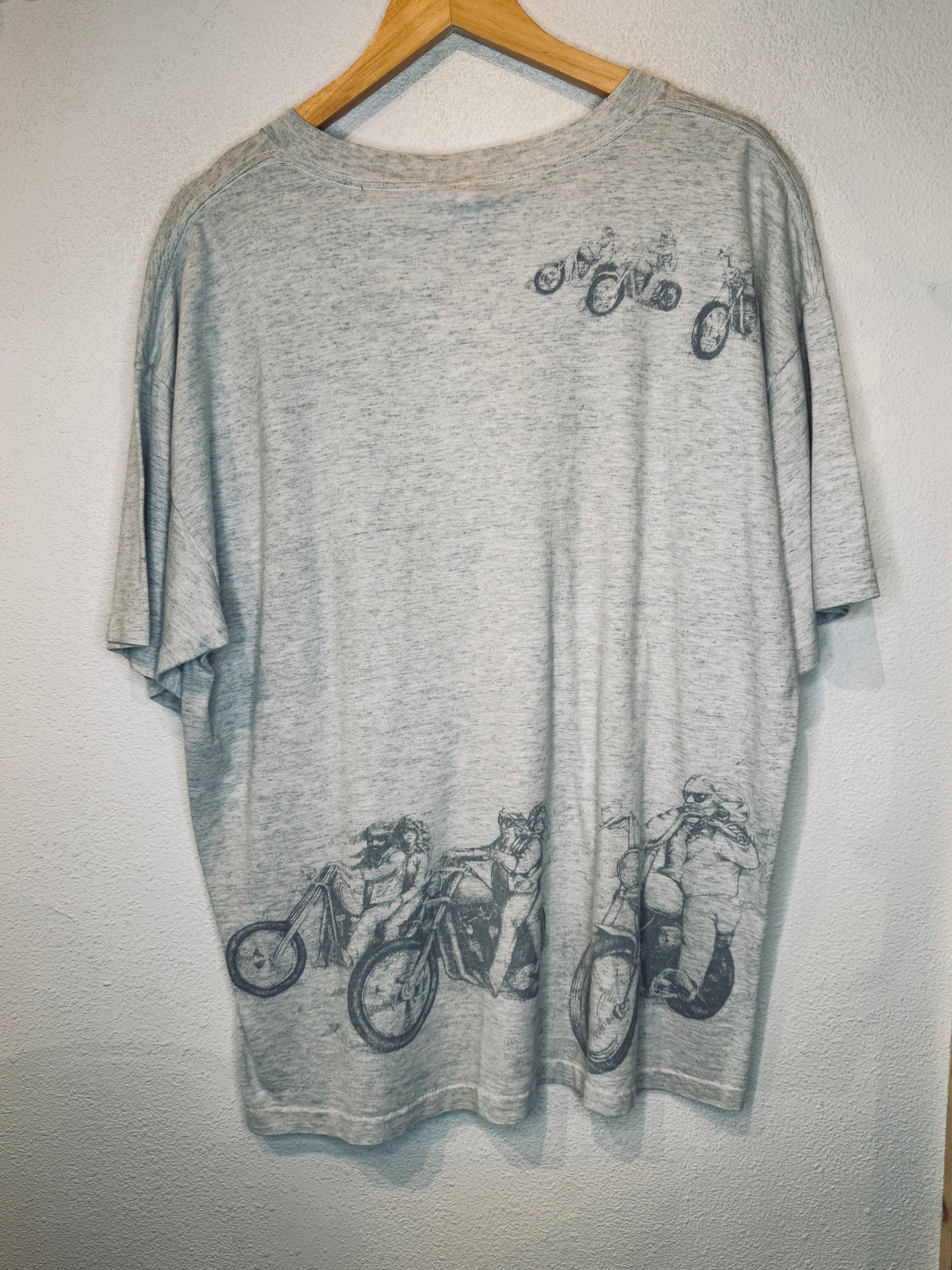 Ride to Live All Over Vintage Tee