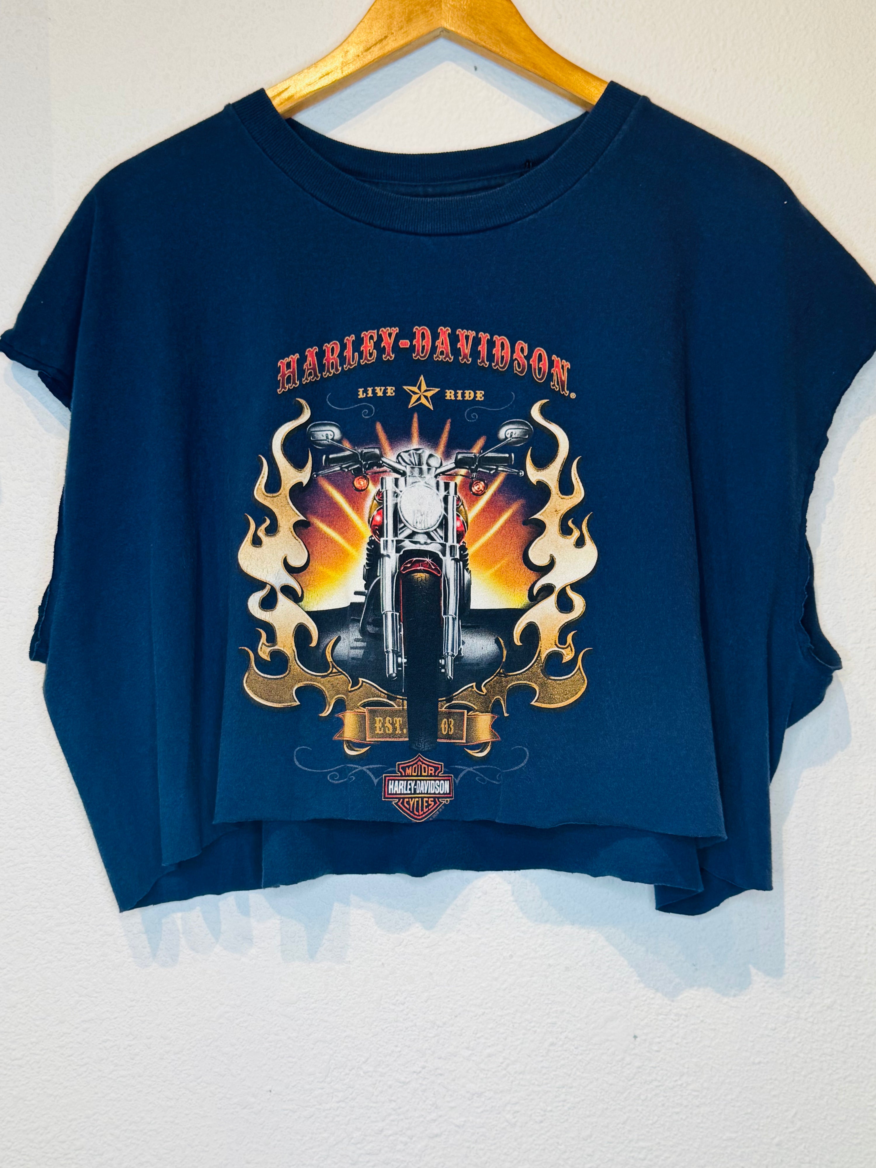 Tahoe Harley Vintage Crop Tank