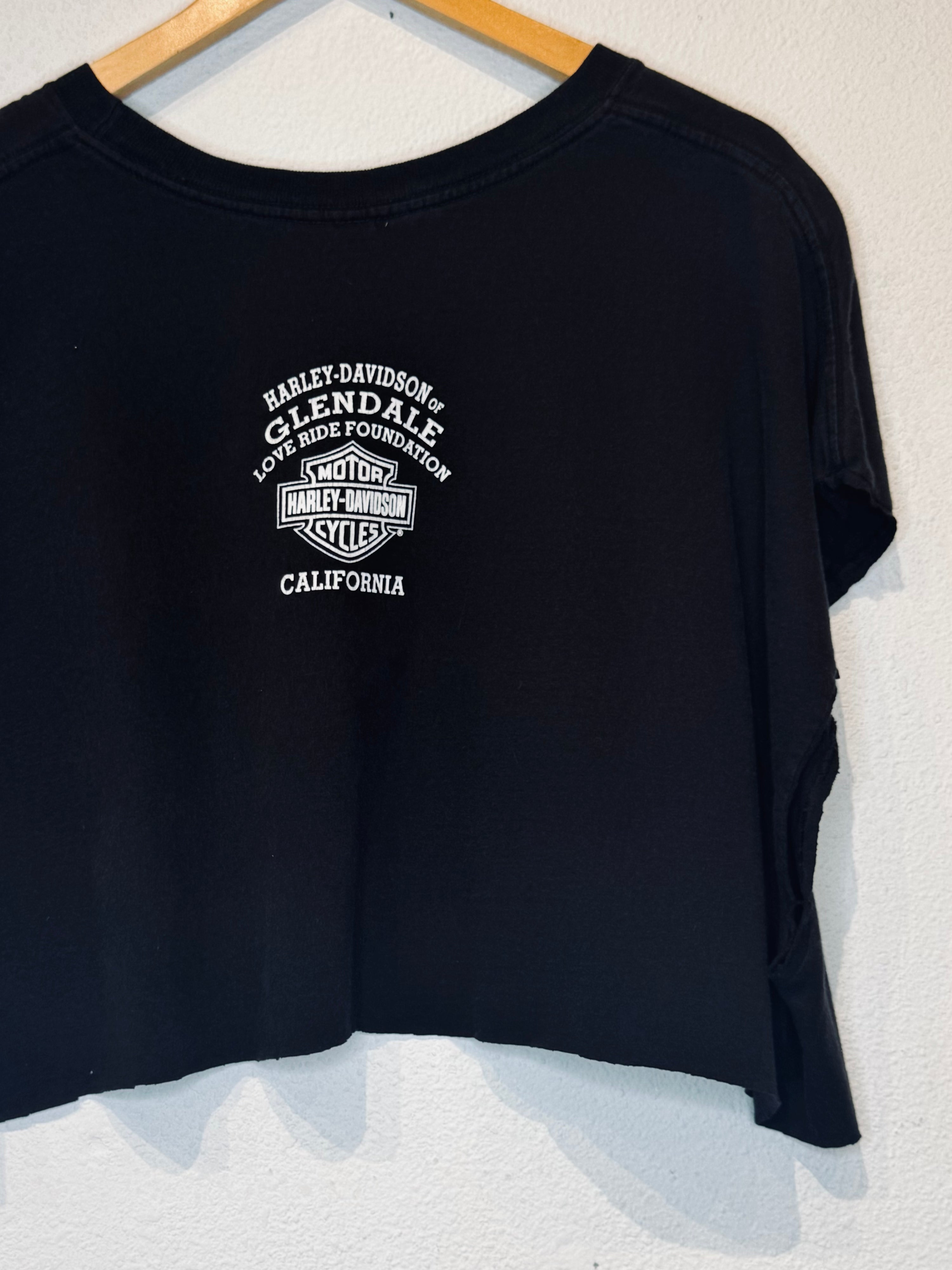Love Ride Harley Vintage Crop Tank